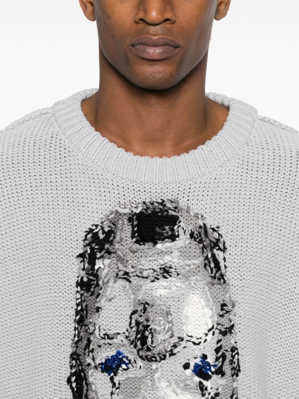 inside-out jacquard jumper - 5