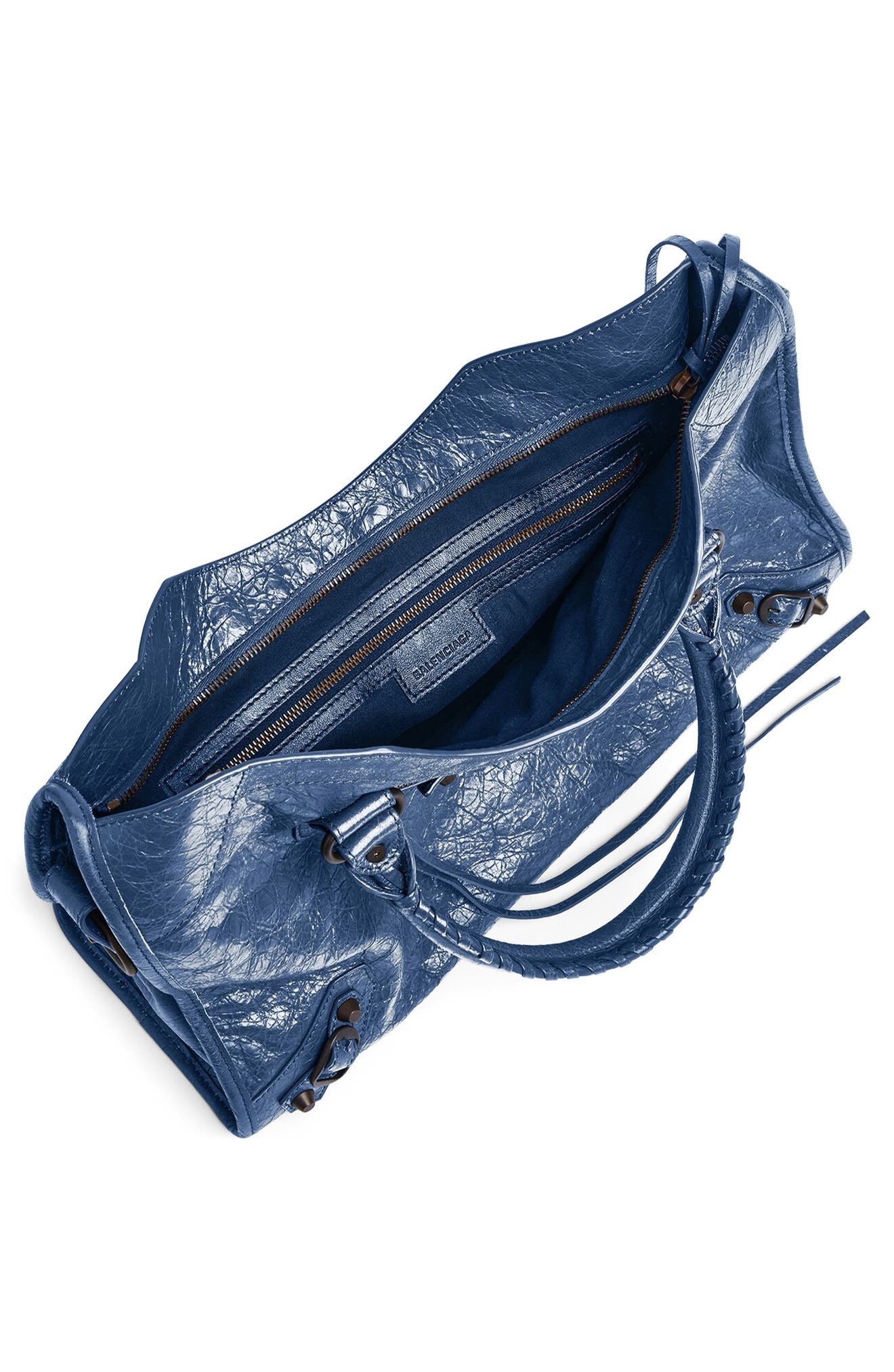 Balenciaga Medium Le City Leather Satchel in 4322 Mineral Blue at Nordstrom - 5