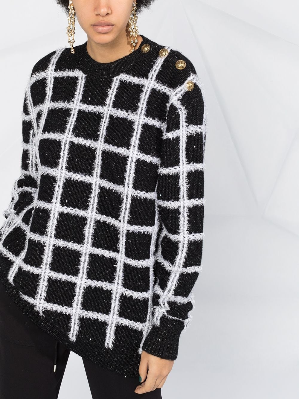 grid-pattern jumper - 5