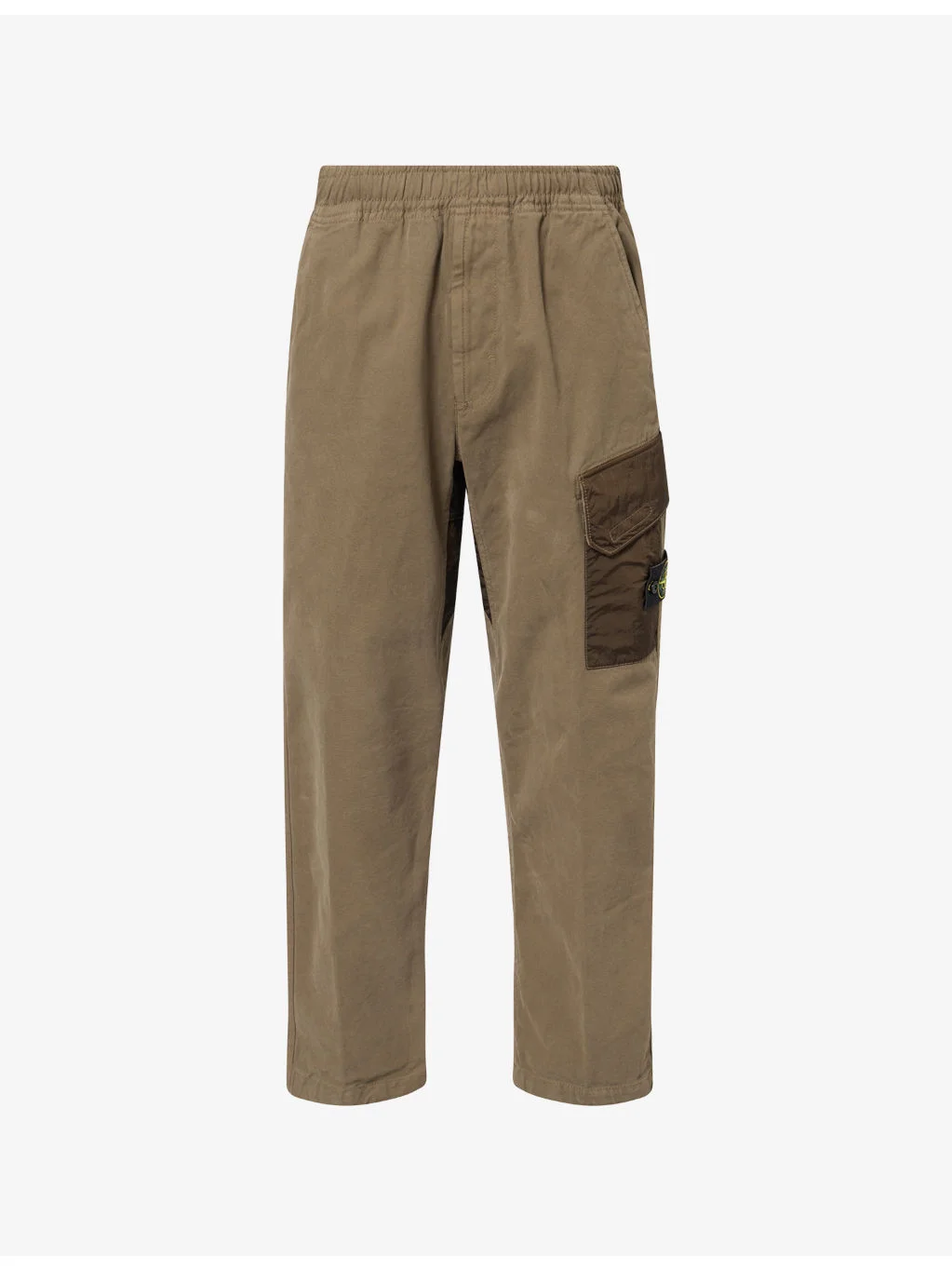 Logo-Patch Panelled Cotton Trousers - 1