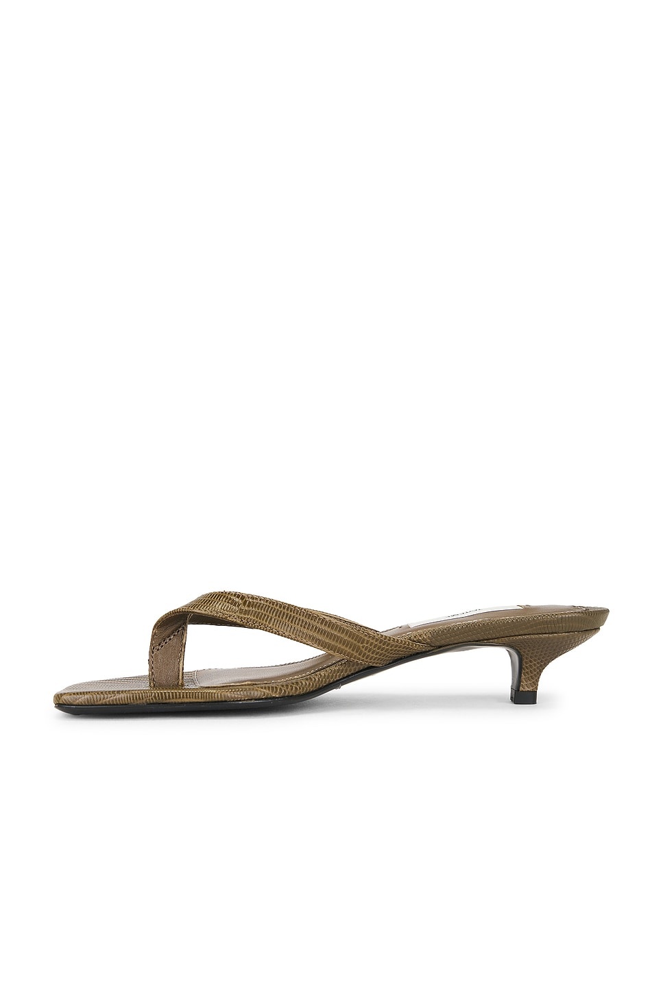 Lizard Embossed Heeled Flip Flop - 5