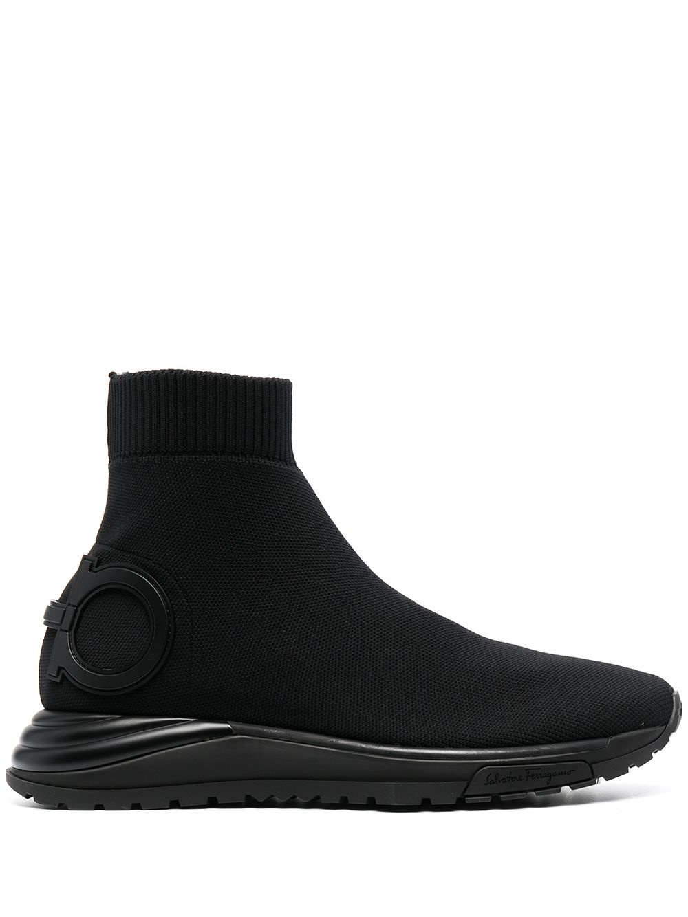 Gancini stretch-knit sneakers - 1
