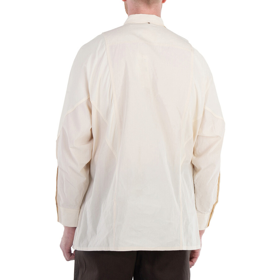 OAMC Men's Natural White Arrow Panelled Shirt - 3