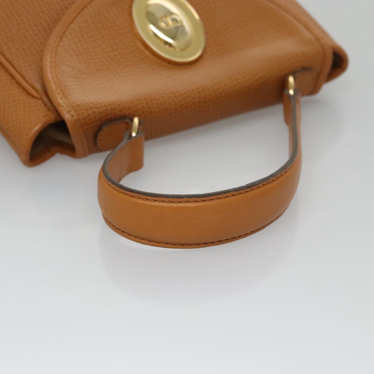 DIOR Hand Bag Leather Brown Gold - 7