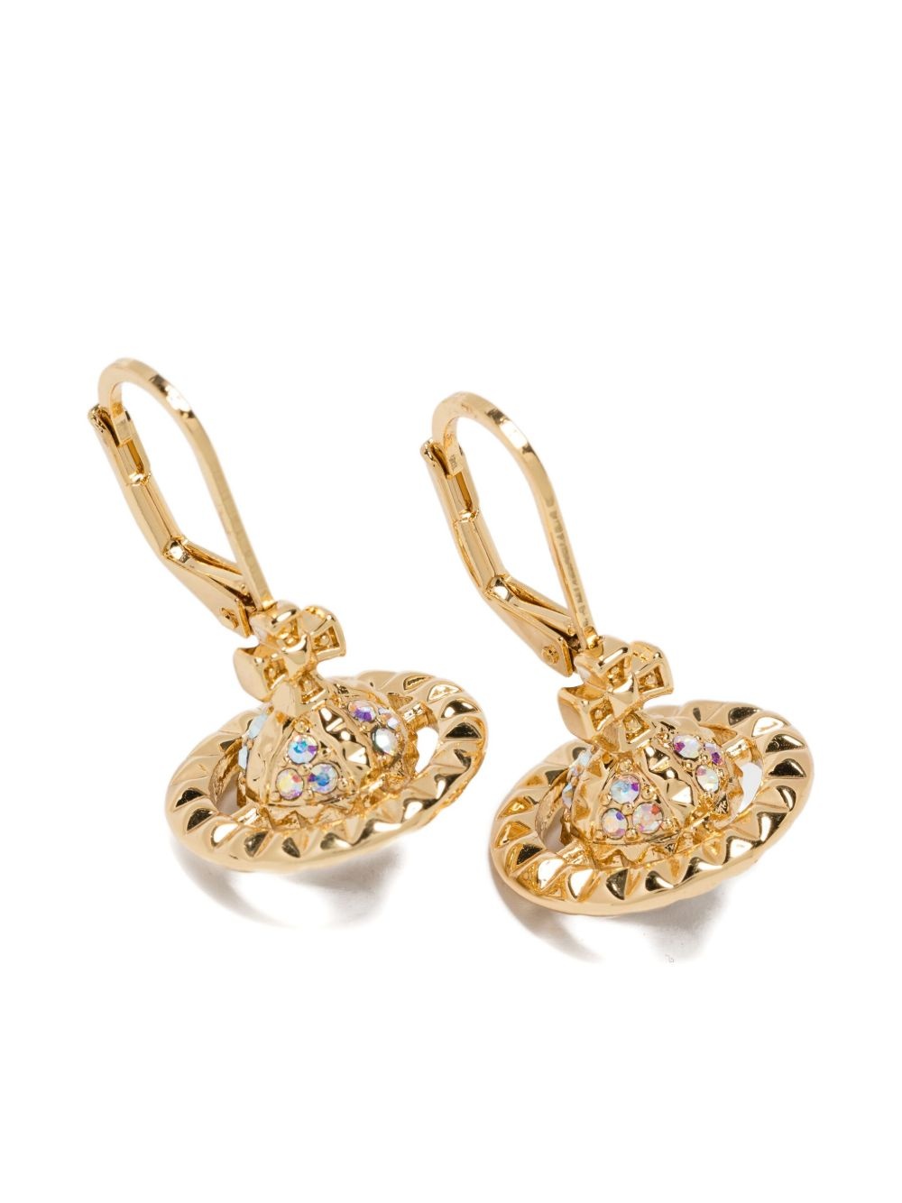 crystal-embellished orb earrings - 3