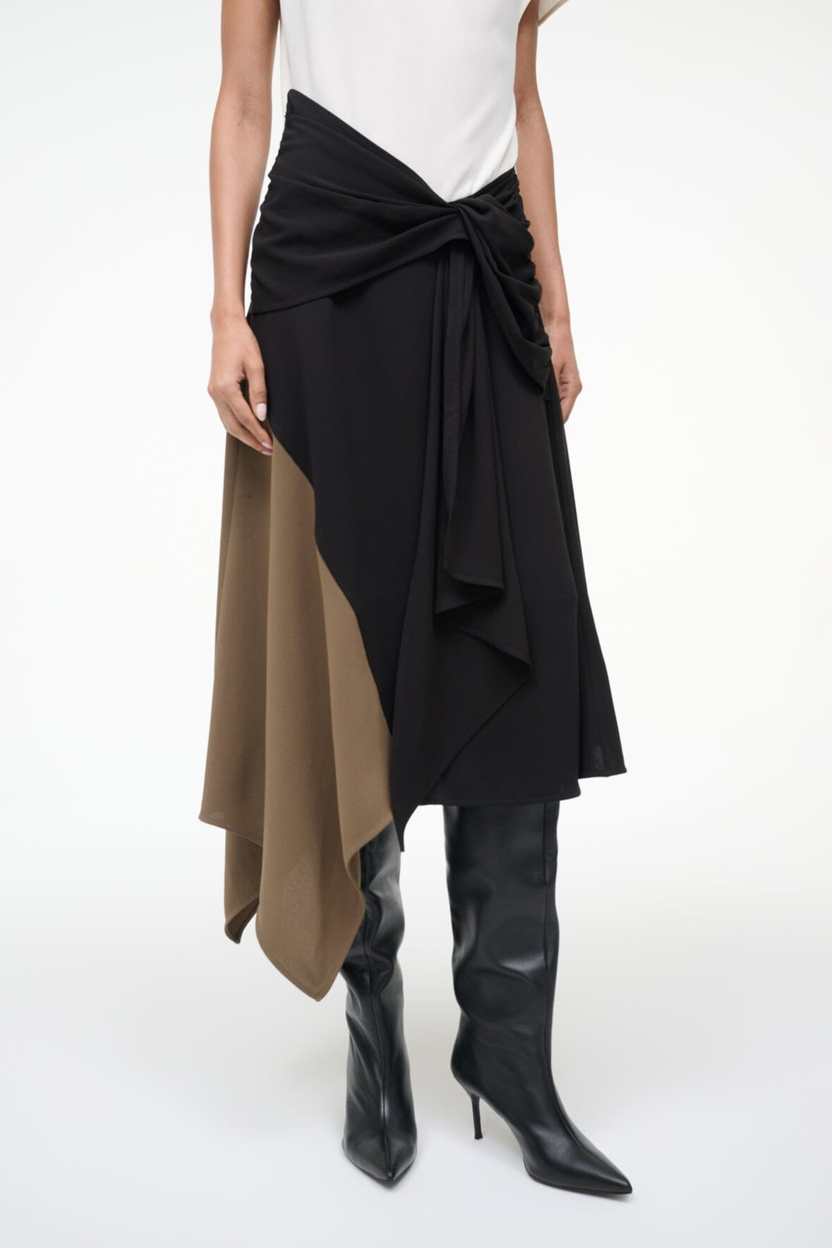 STAUD DAVINA DRESS BLACK MULTI - 7