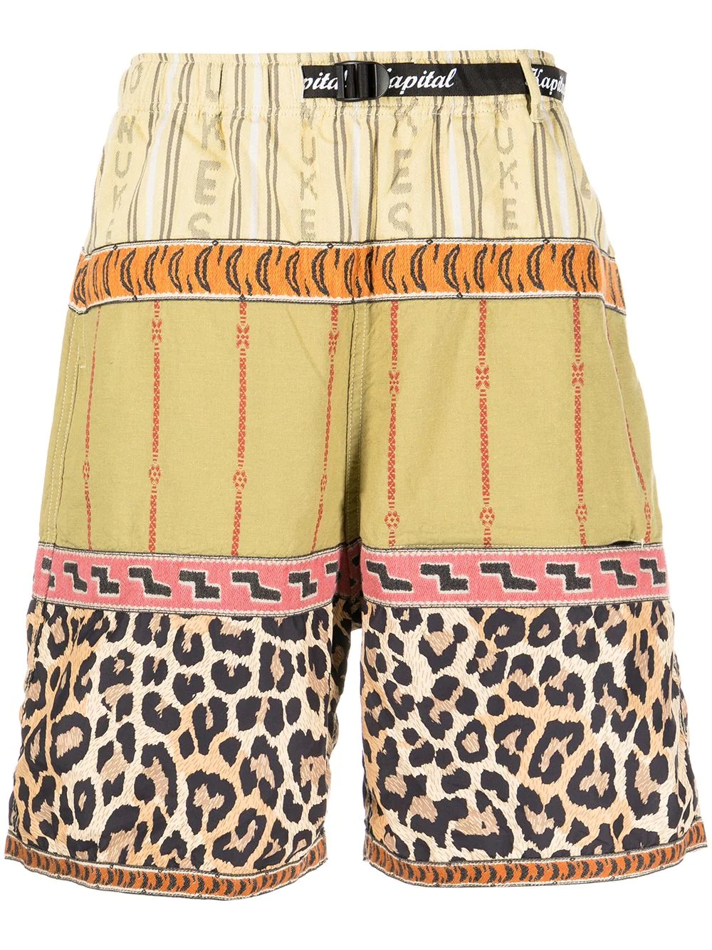 patchwork-print shorts - 1