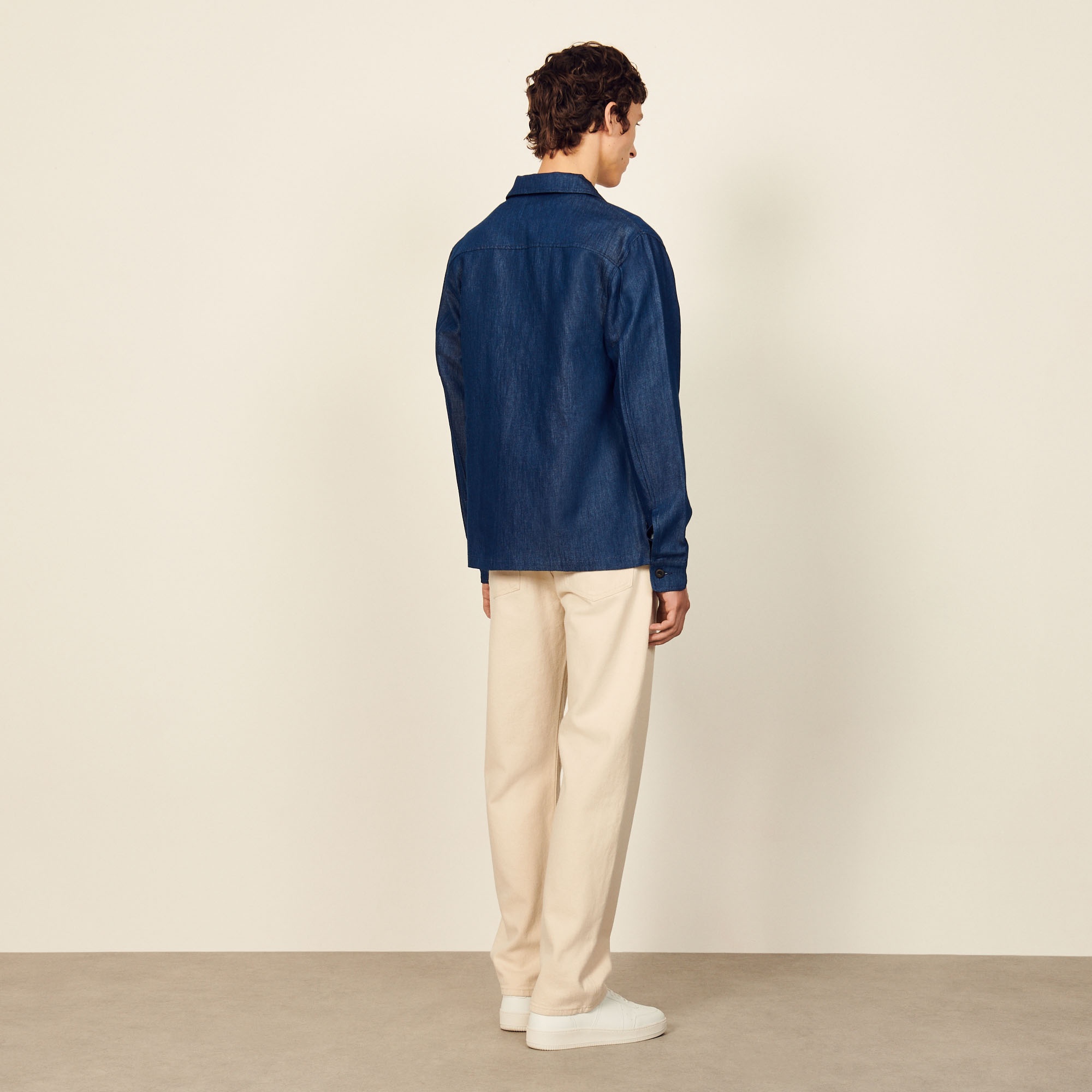 Linen and organic cotton overshirt - 3