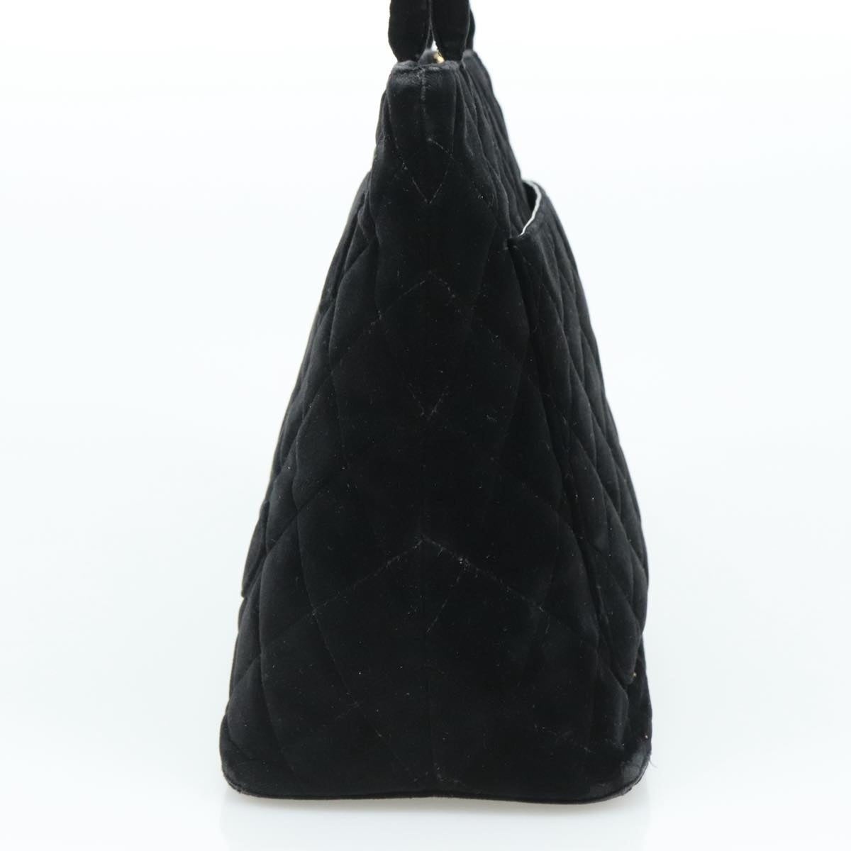 CHANEL Matelasse Standard Tote Bag Velor Black CC - 4
