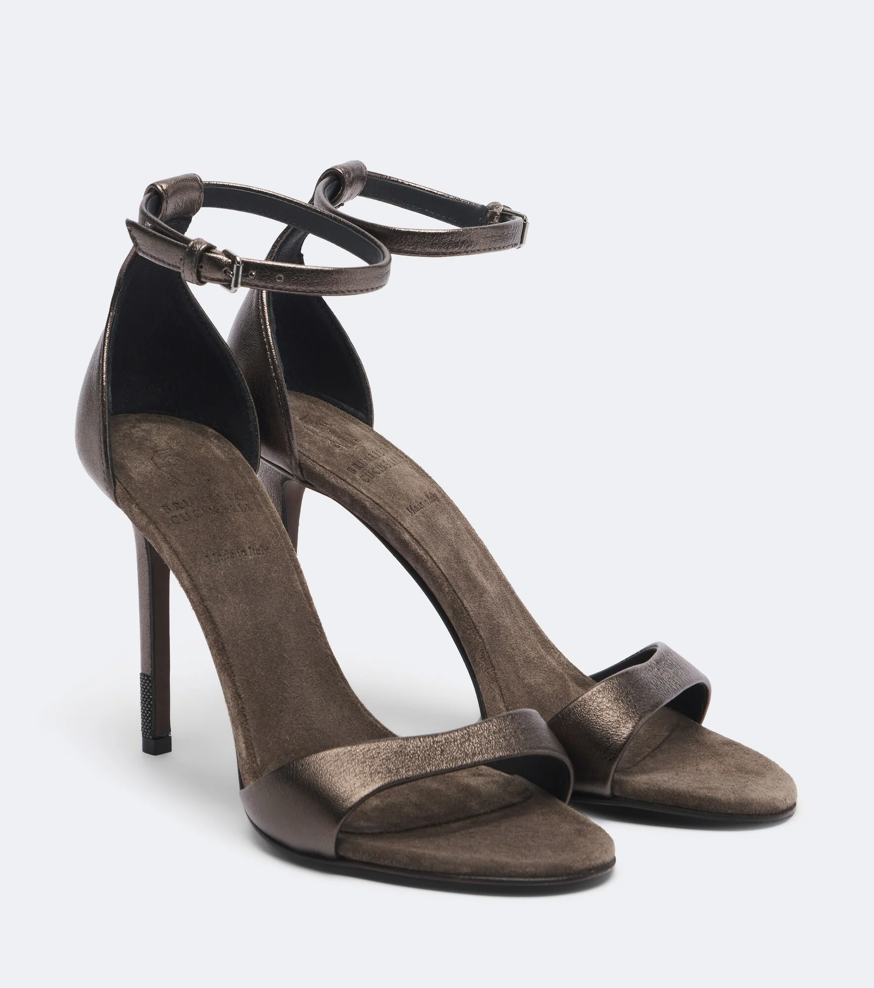 Monili metallic leather sandals - 1