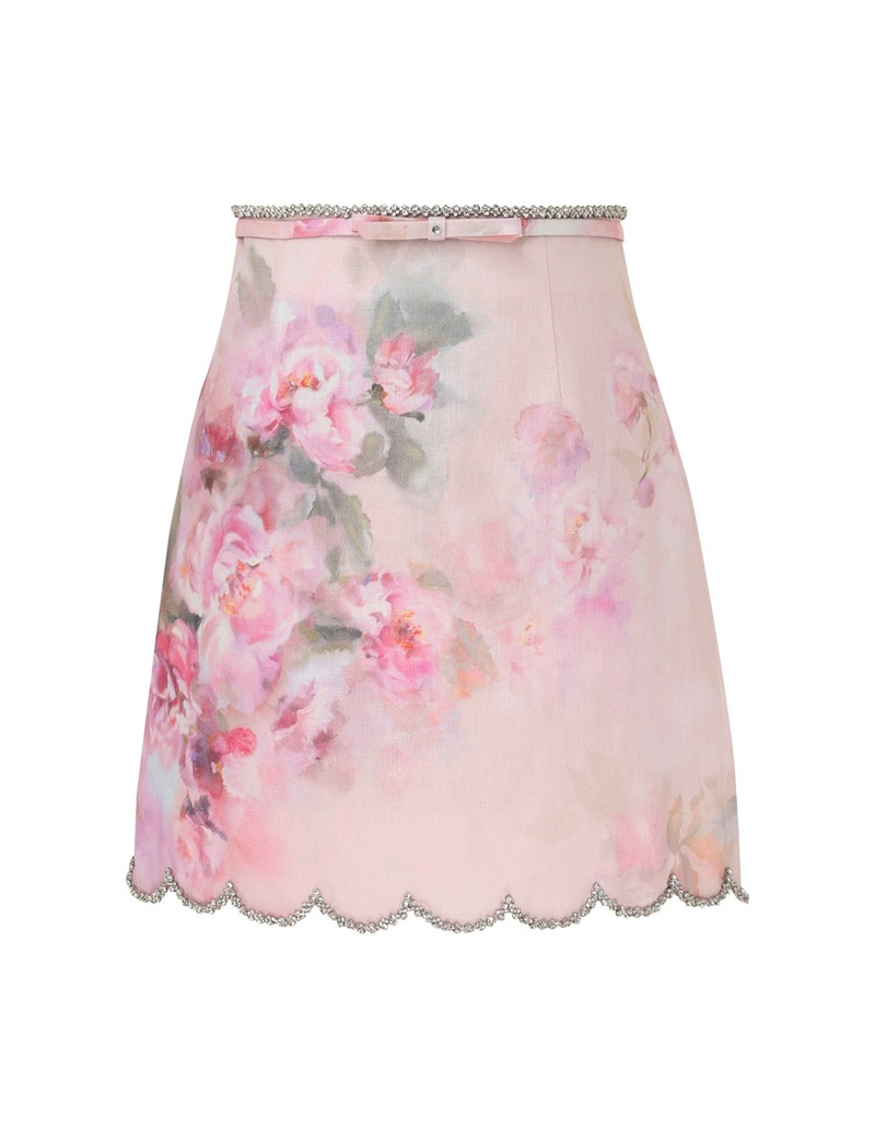 CRUSH SCALLOPED MINI SKIRT 1