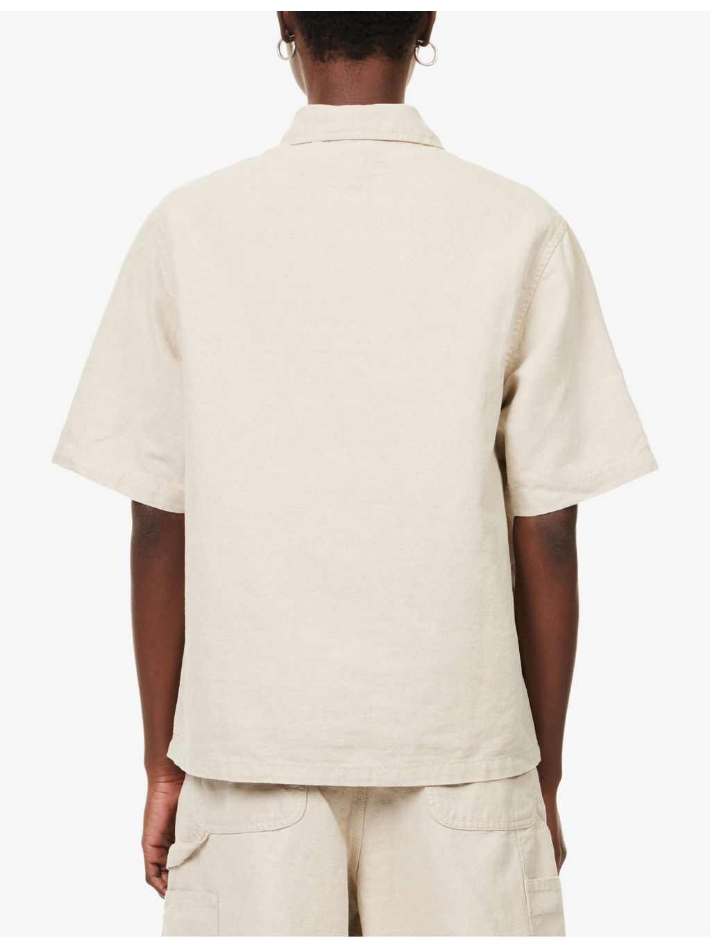 Michigan Short-Sleeve Cotton-Linen Shirt - 4