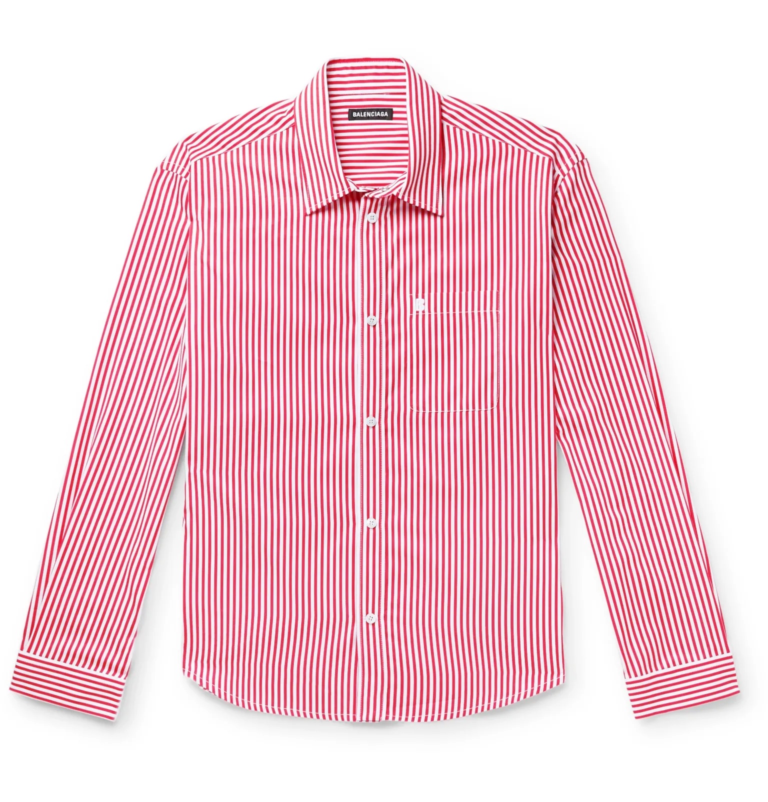 Logo-Embroidered Striped Cotton-Poplin Shirt - 1