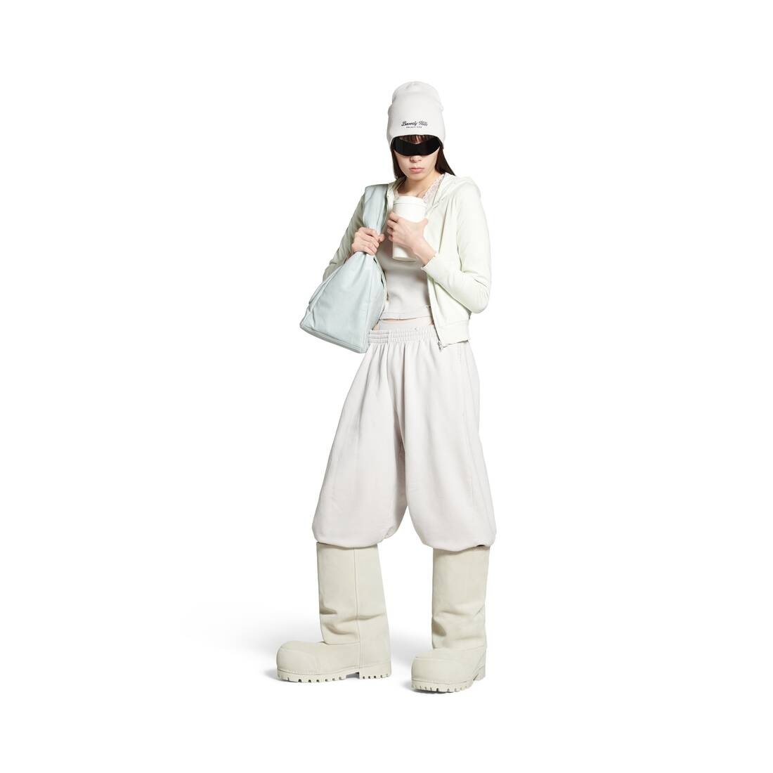 Women's Alaska Fur High Boot in White - 8