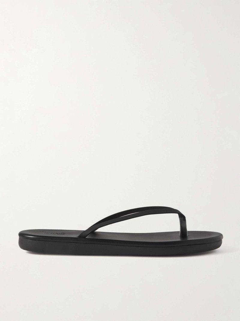 Saionara metallic leather flip flops - 1