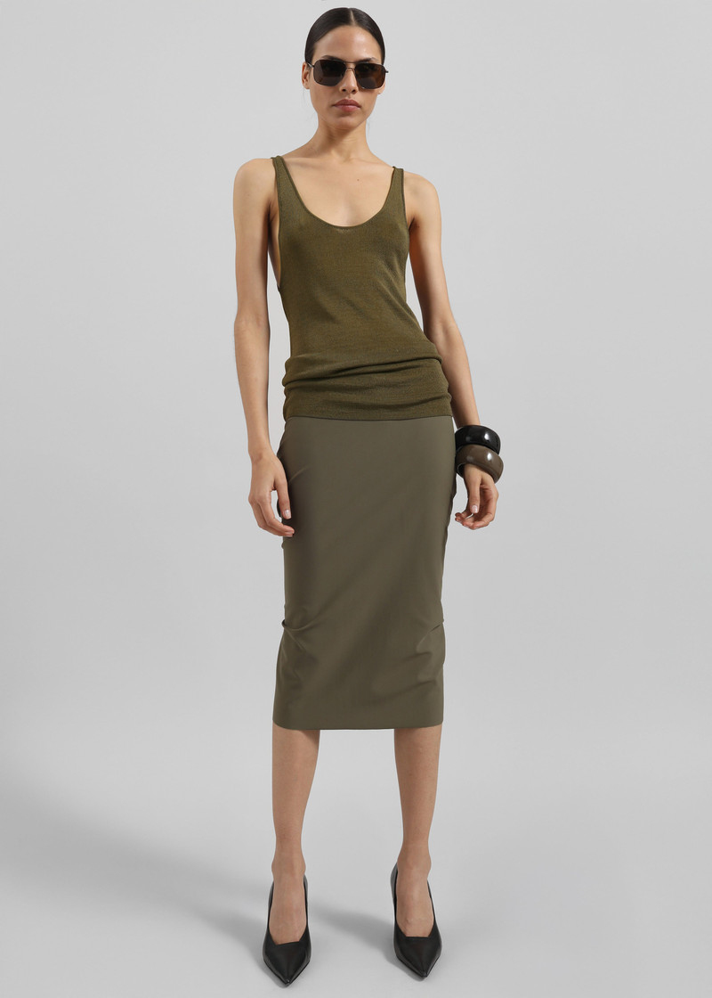 Rivo Knit Tank Top - Khaki 3