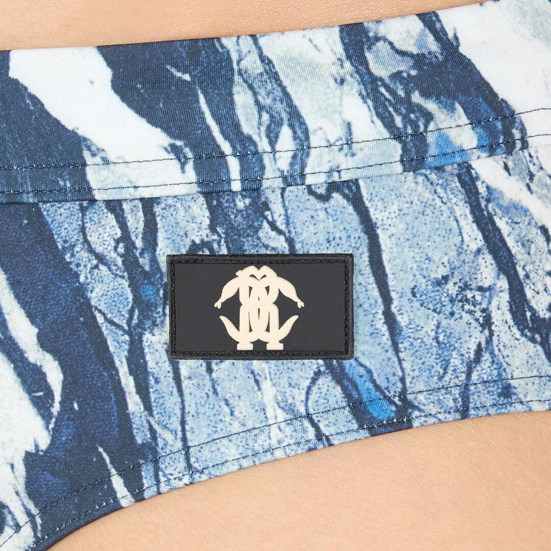 Marble-Print Swim Briefs - 5