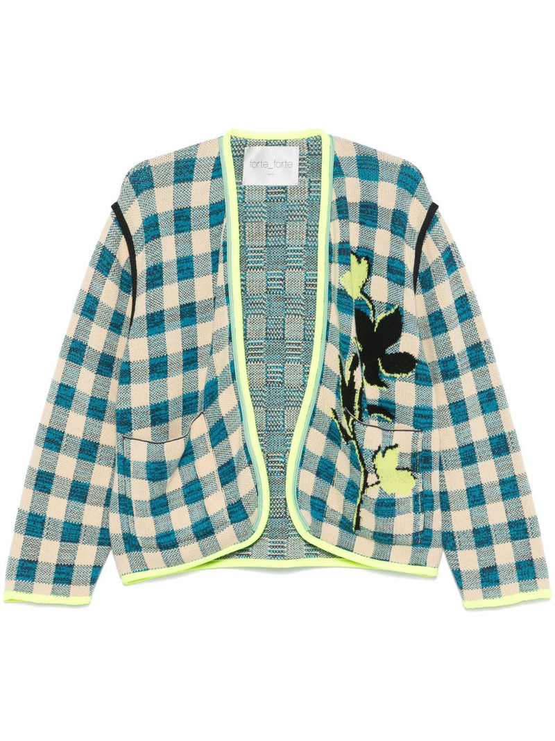 checked cardigan 1