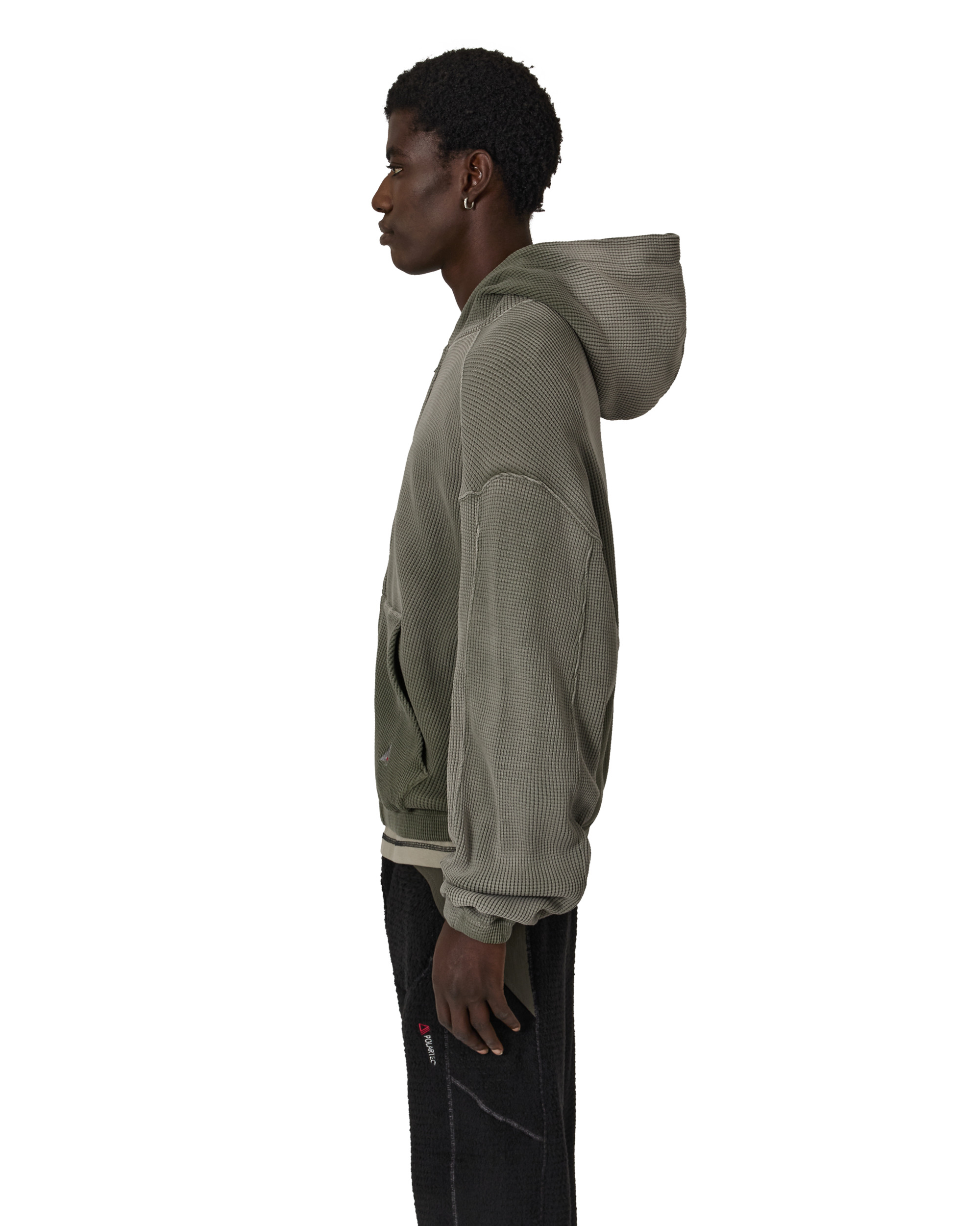 Bee Sun Faded Waffle Zip Up Hoodie - 2