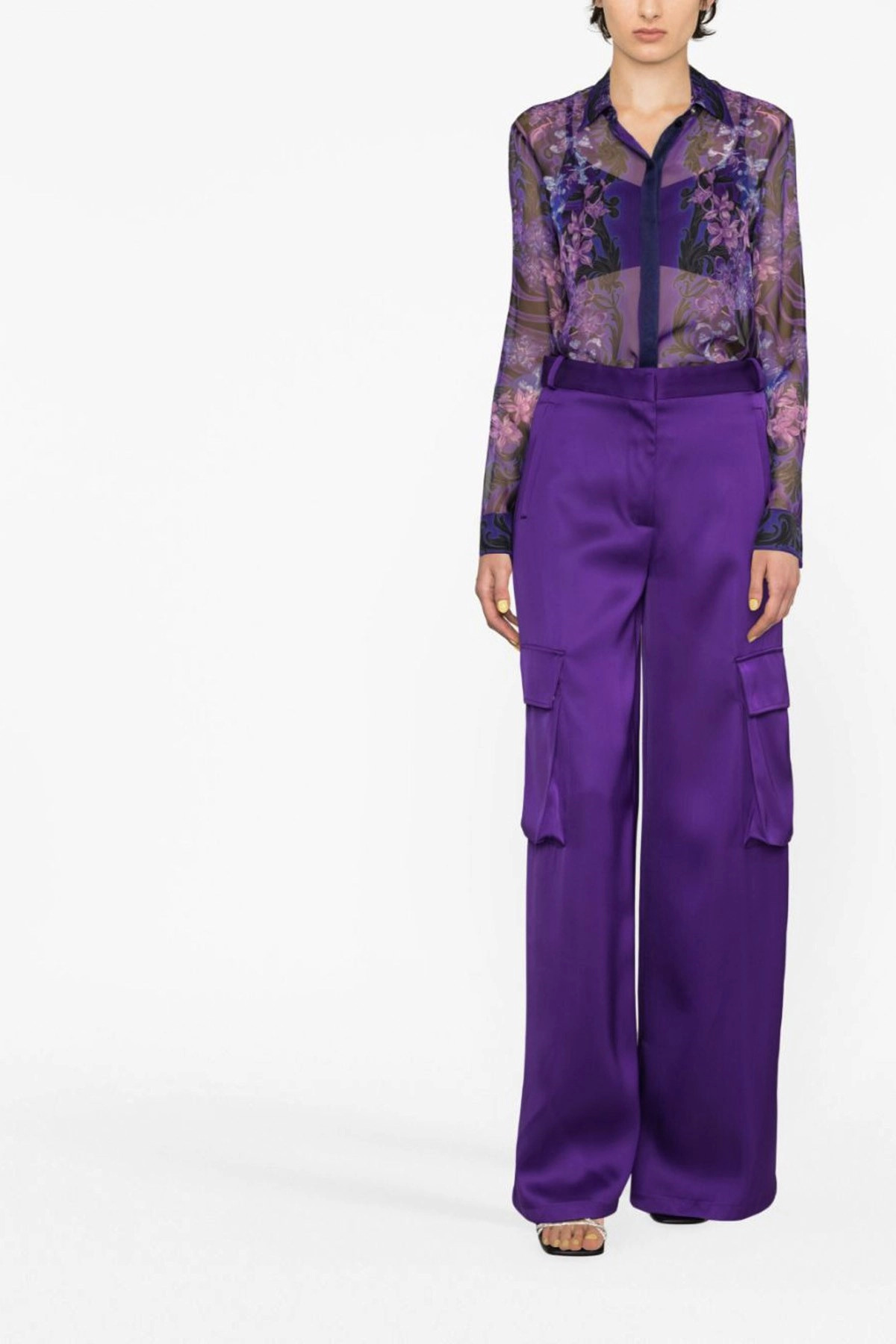 Satin cargo pants - 2
