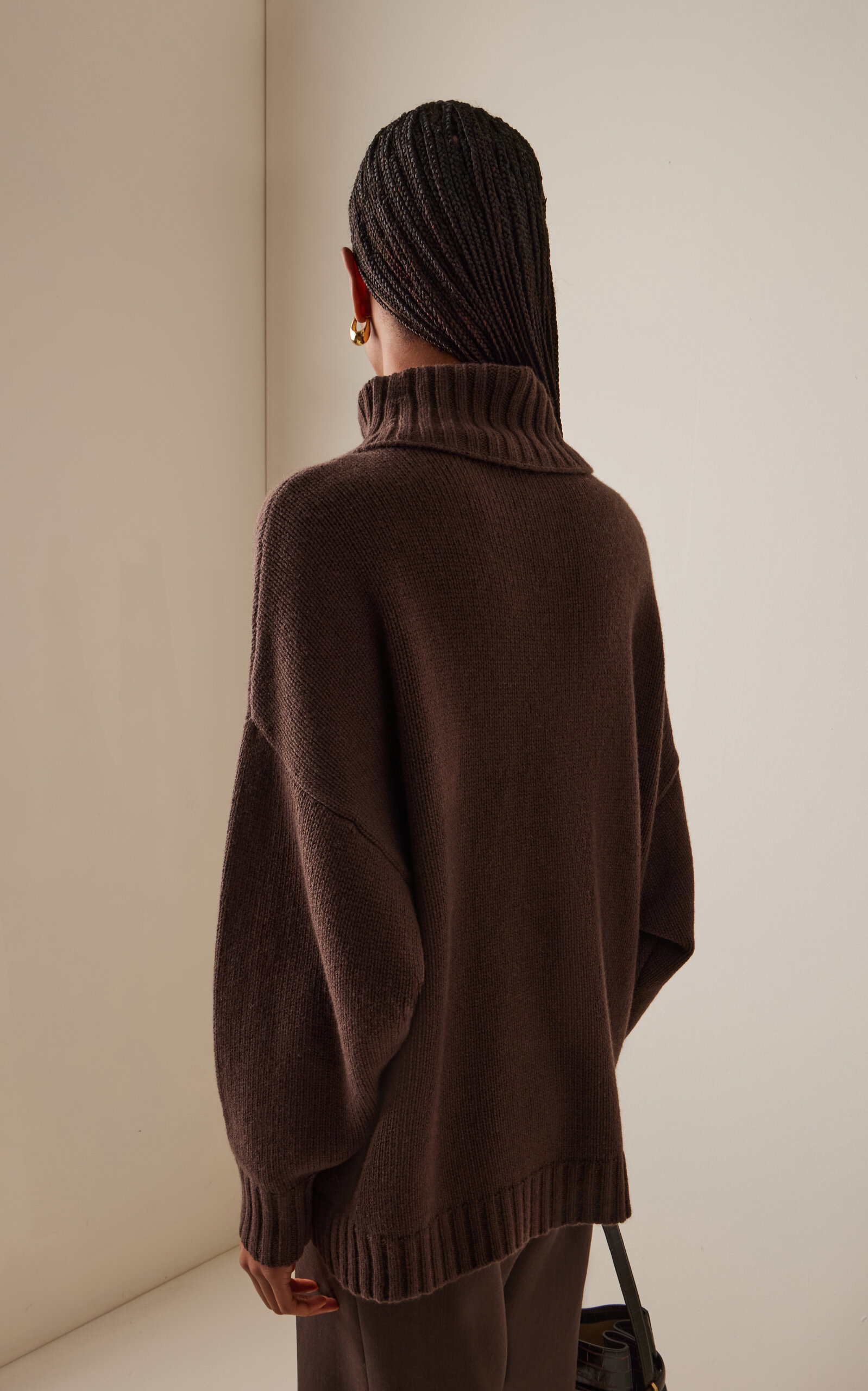 Porter Knit Cashmere Turtleneck Sweater brown - 4