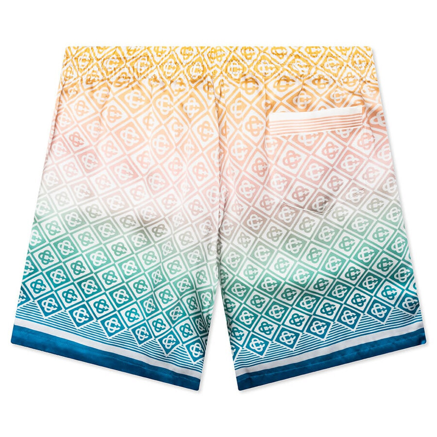 Casablanca Men's Diamond Monogram Degrade Silk Shorts - 6