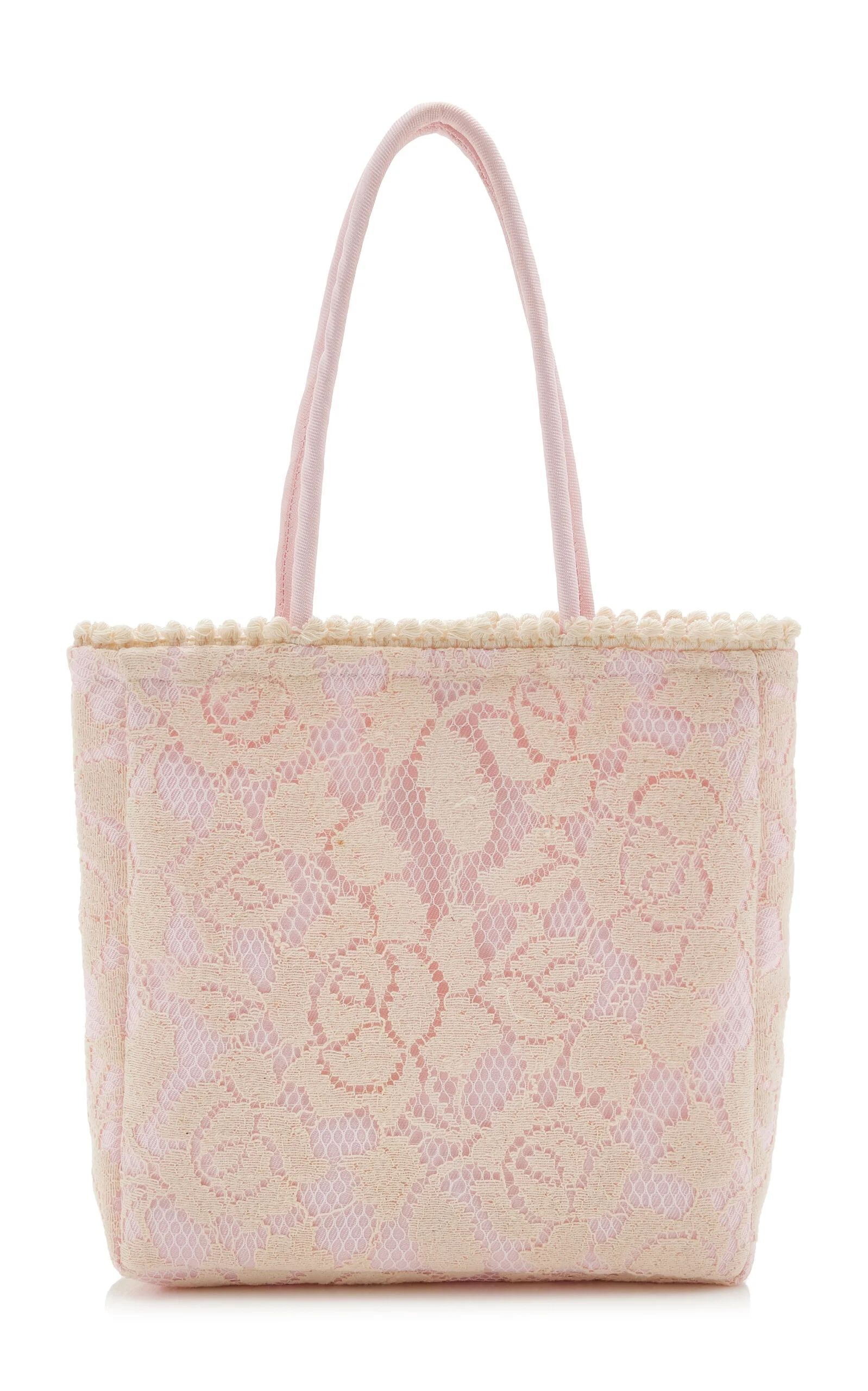 Exclusive La Isla Leah Small Lace Tote Bag pink - 1