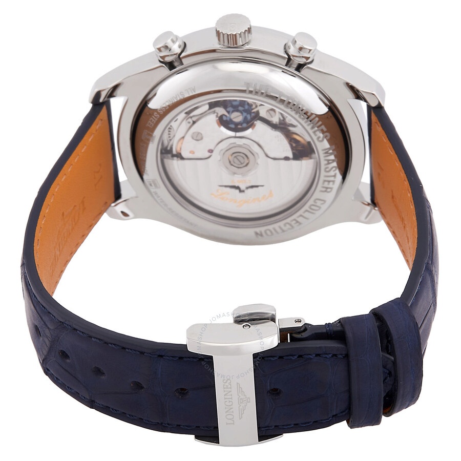 Longines The Longines Master Collection Chronograph GMT Automatic Moon Phase Silver Dial Men's Watch - 3