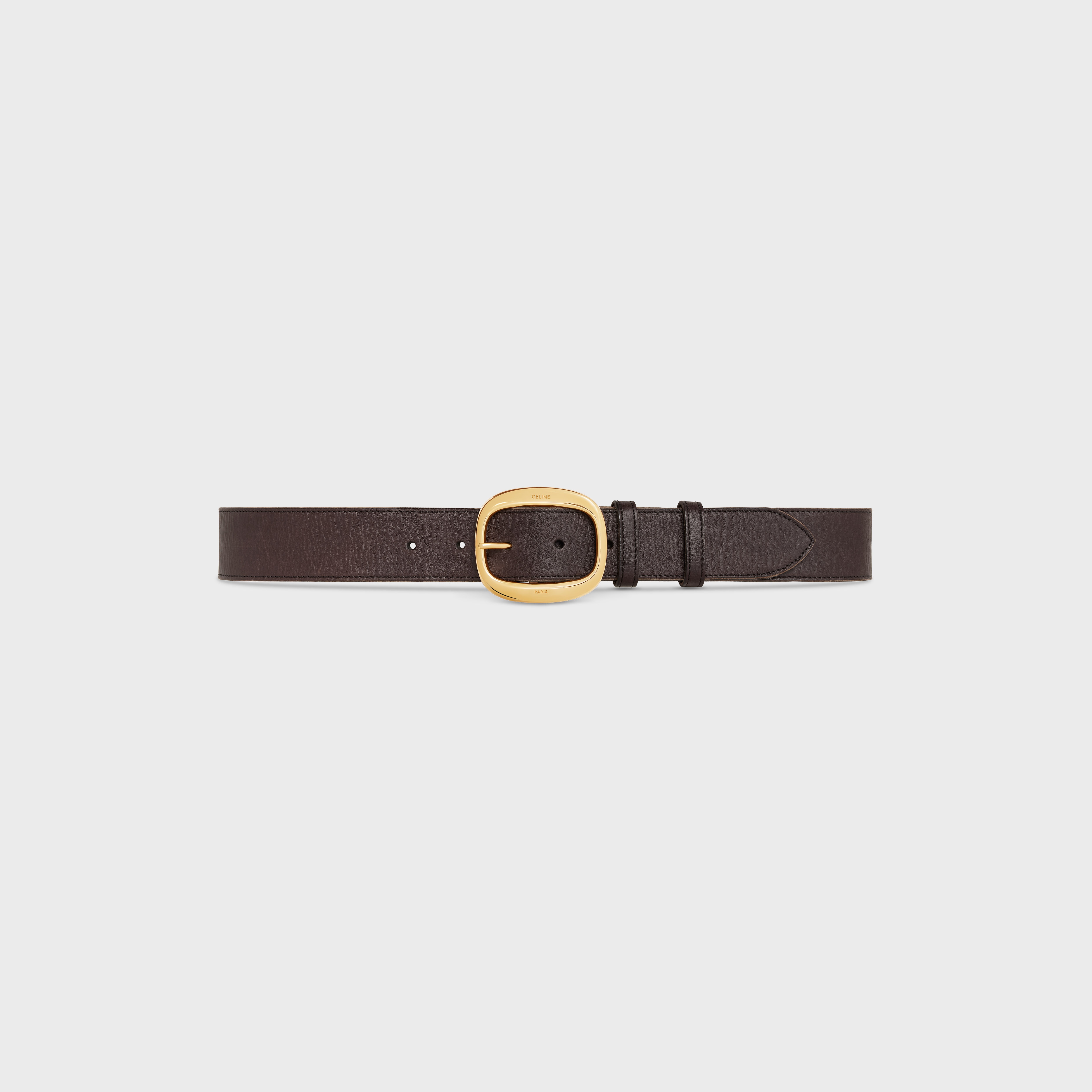 LARGE 35MM O CELINE BELT in VINTAGE CALFSKIN - 1