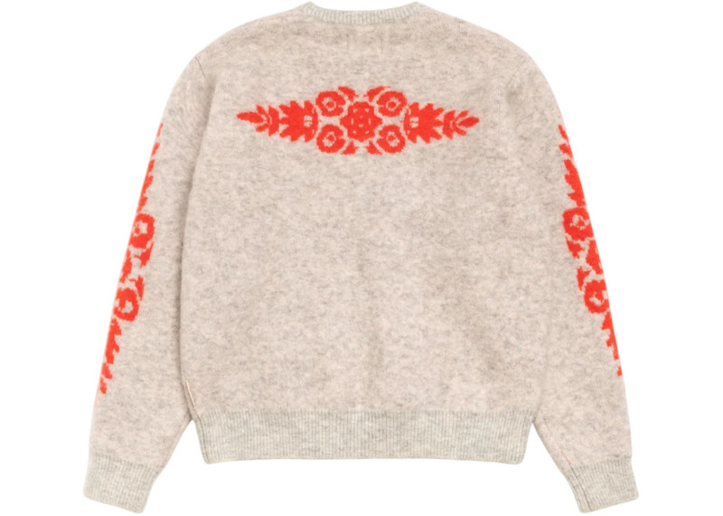 Stüssy Stussy Mohair Flower Sweater Grey Heather outlook