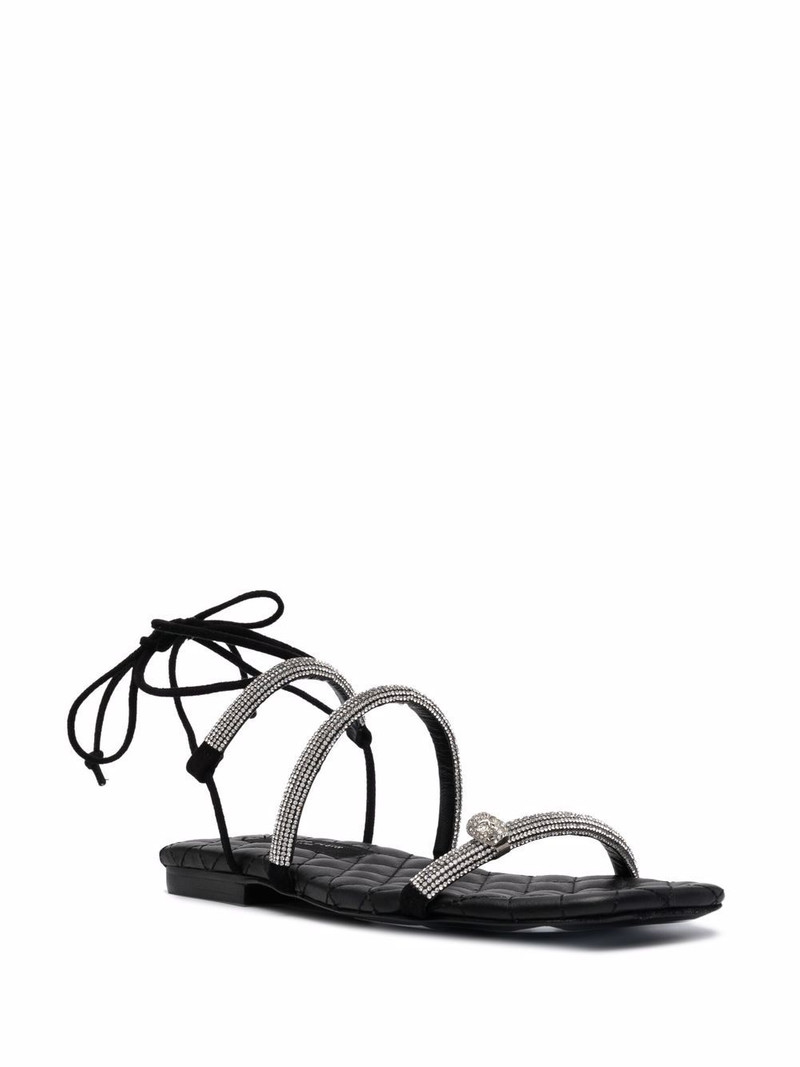 PHILIPP PLEIN maltese flat crystal sandals outlook