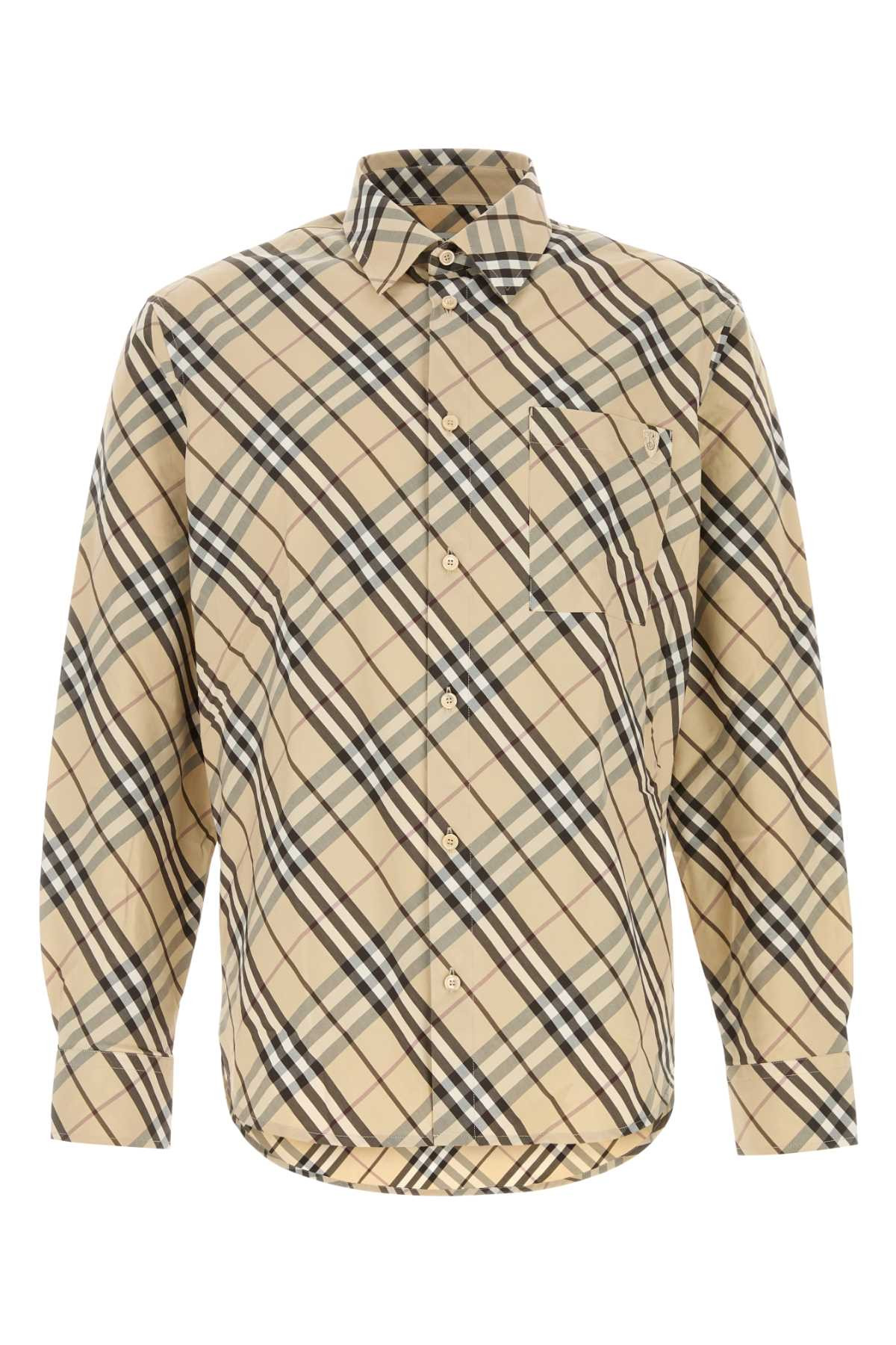 Burberry Men Embroidered Poplin Shirt - 1