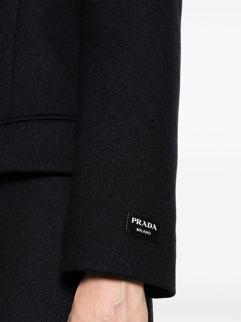 virgin wool double-breasted coat - 5