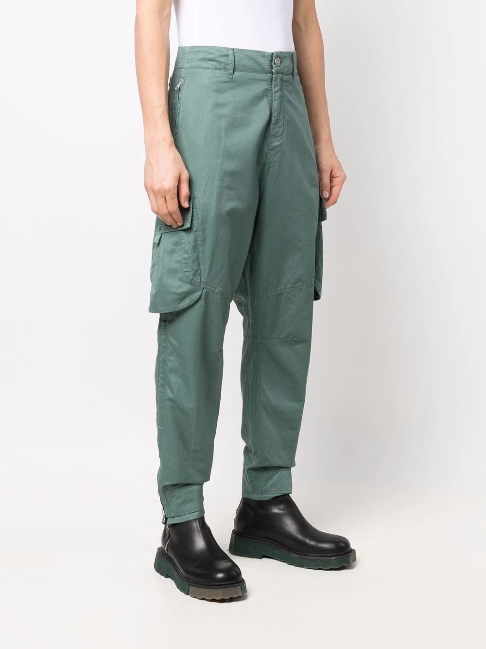 straight-leg cargo trousers - 3