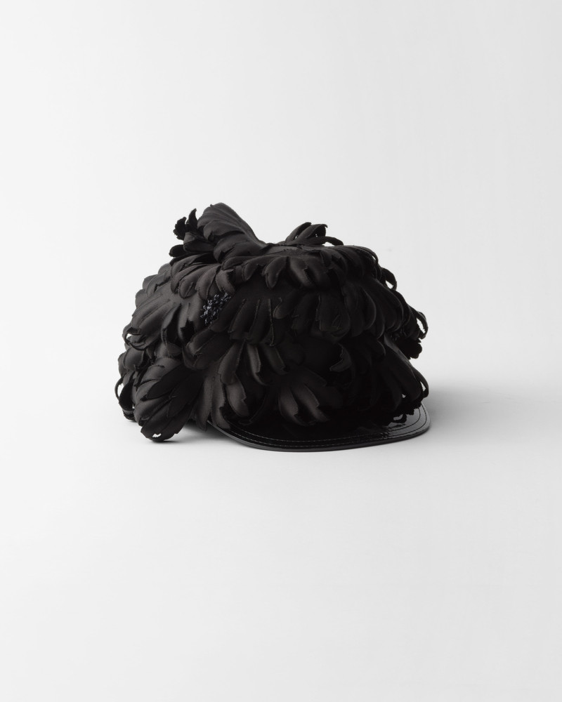 Satin and patent leather hat 1