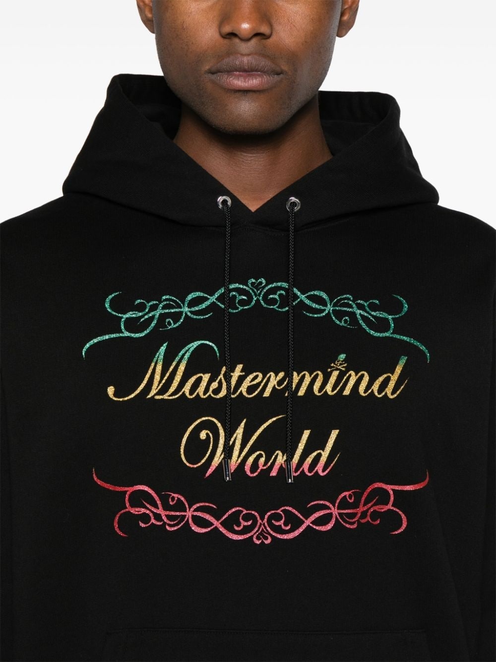 Rasta logo-print hoodie - 5