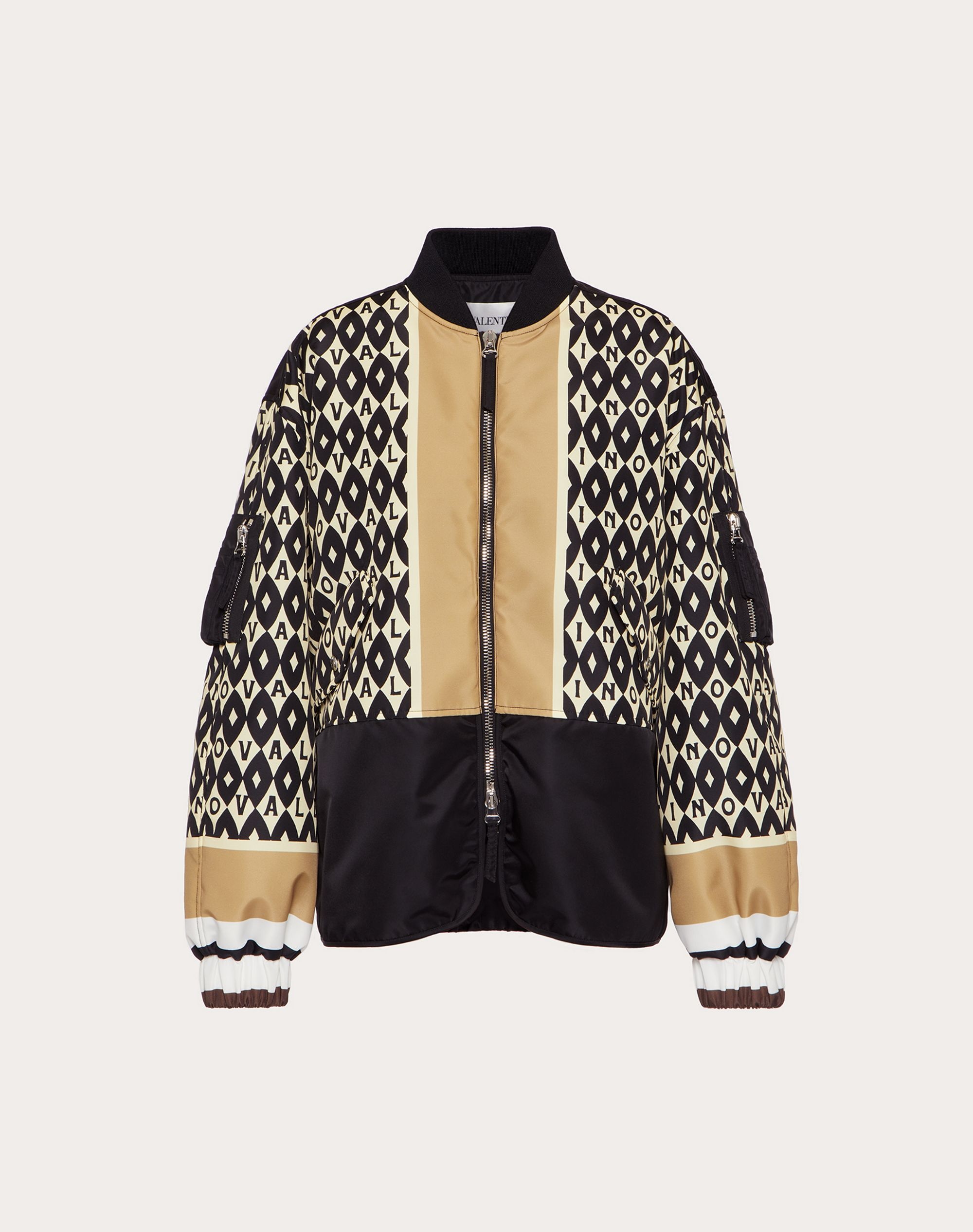 PRINTED NYLON BOMBER JACKET - 1
