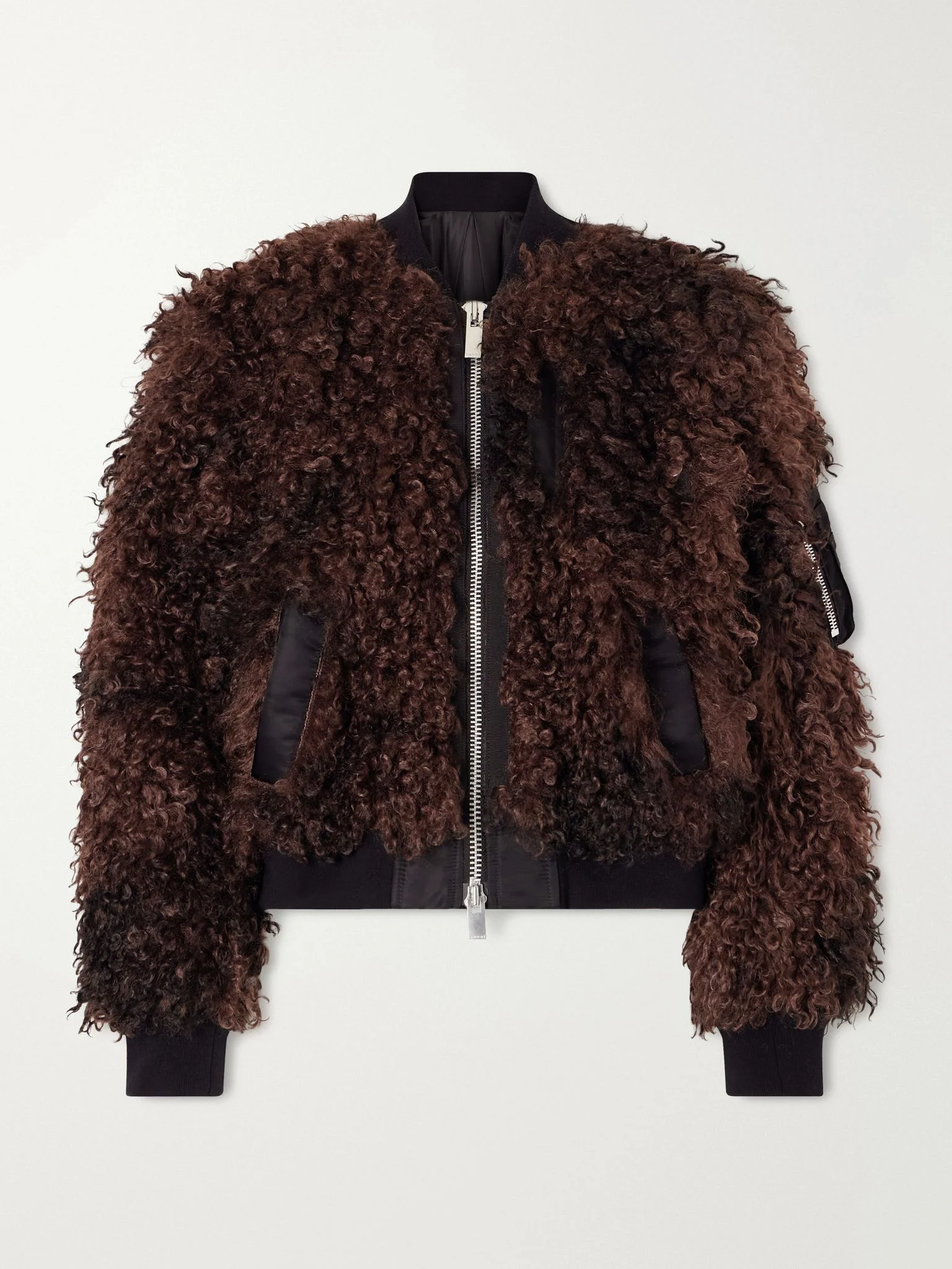 Plush bomber jacket Brown - 1