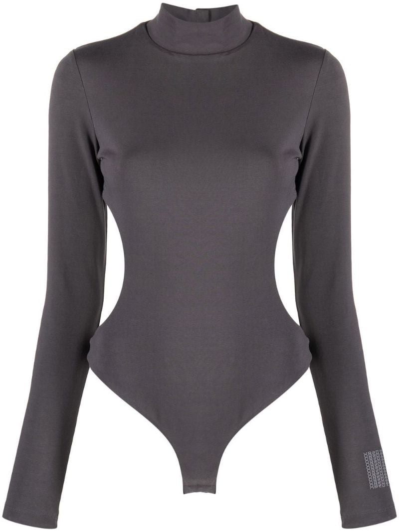 long-sleeve open-back bodysuit - 1