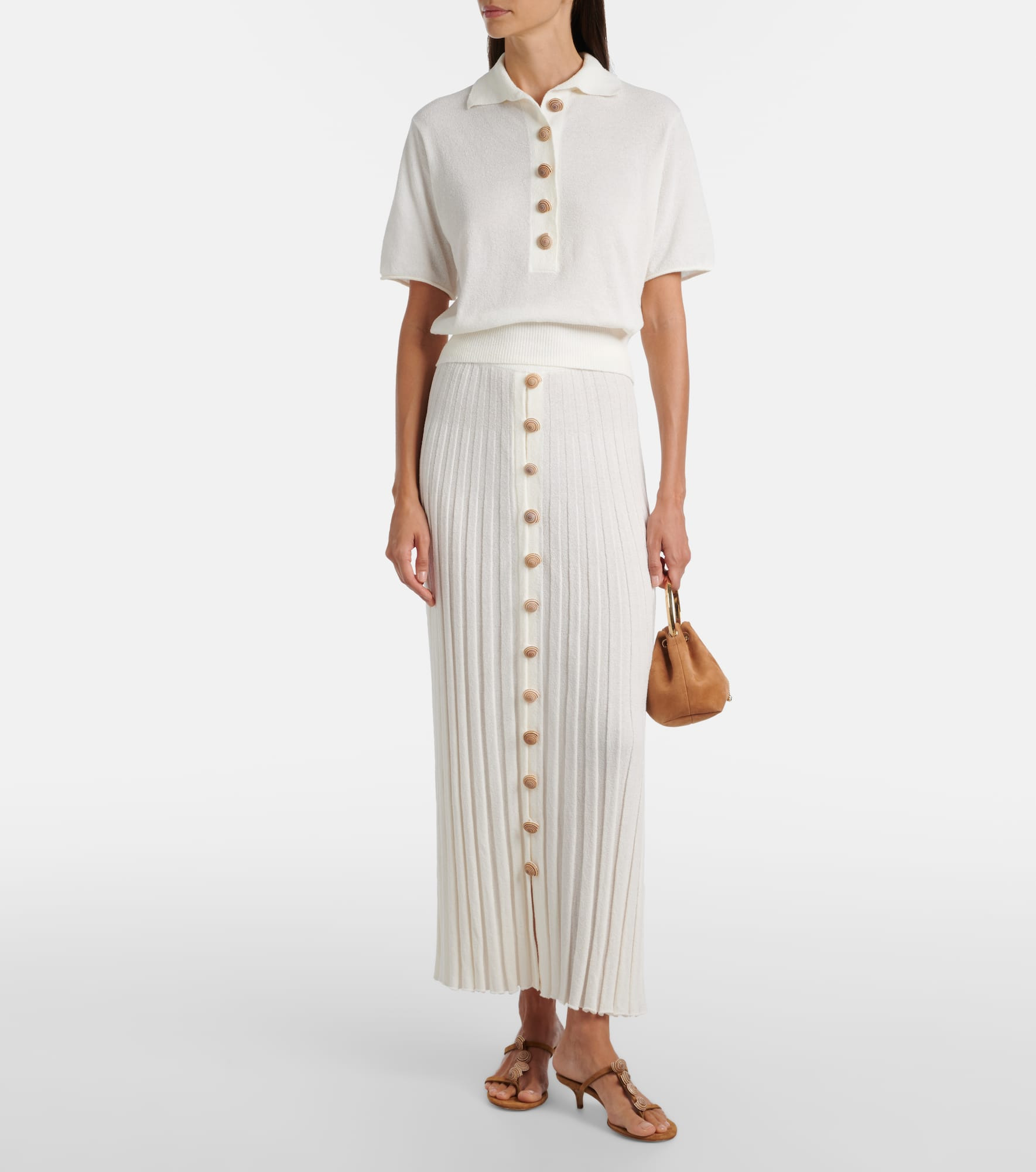 Sundial Shell cotton-blend maxi skirt - 2