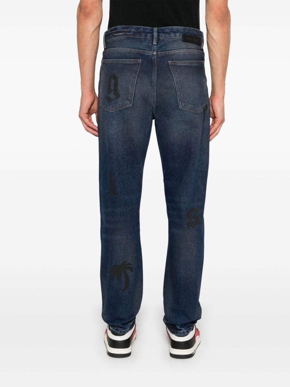 logo-print jeans - 4