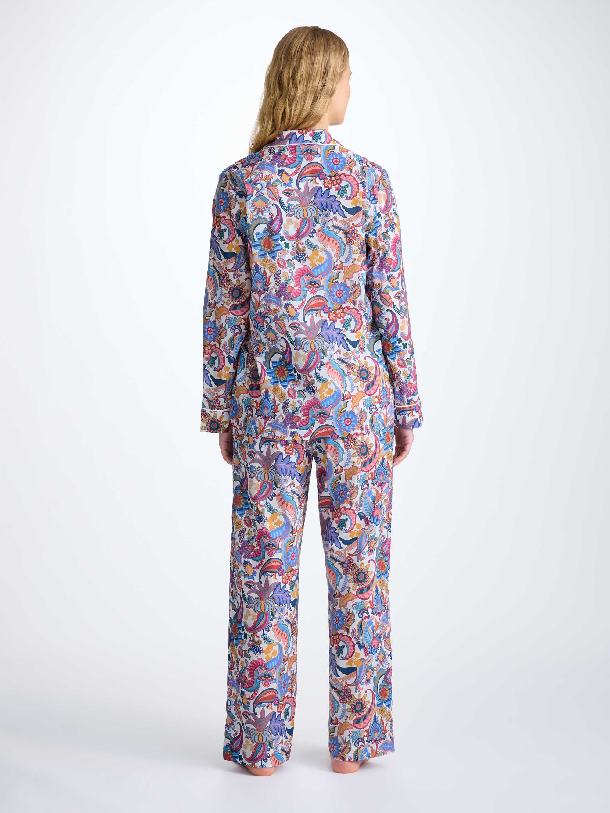 Women's Pajamas Cotton Batiste Multi Jungle Paisley Print - 4