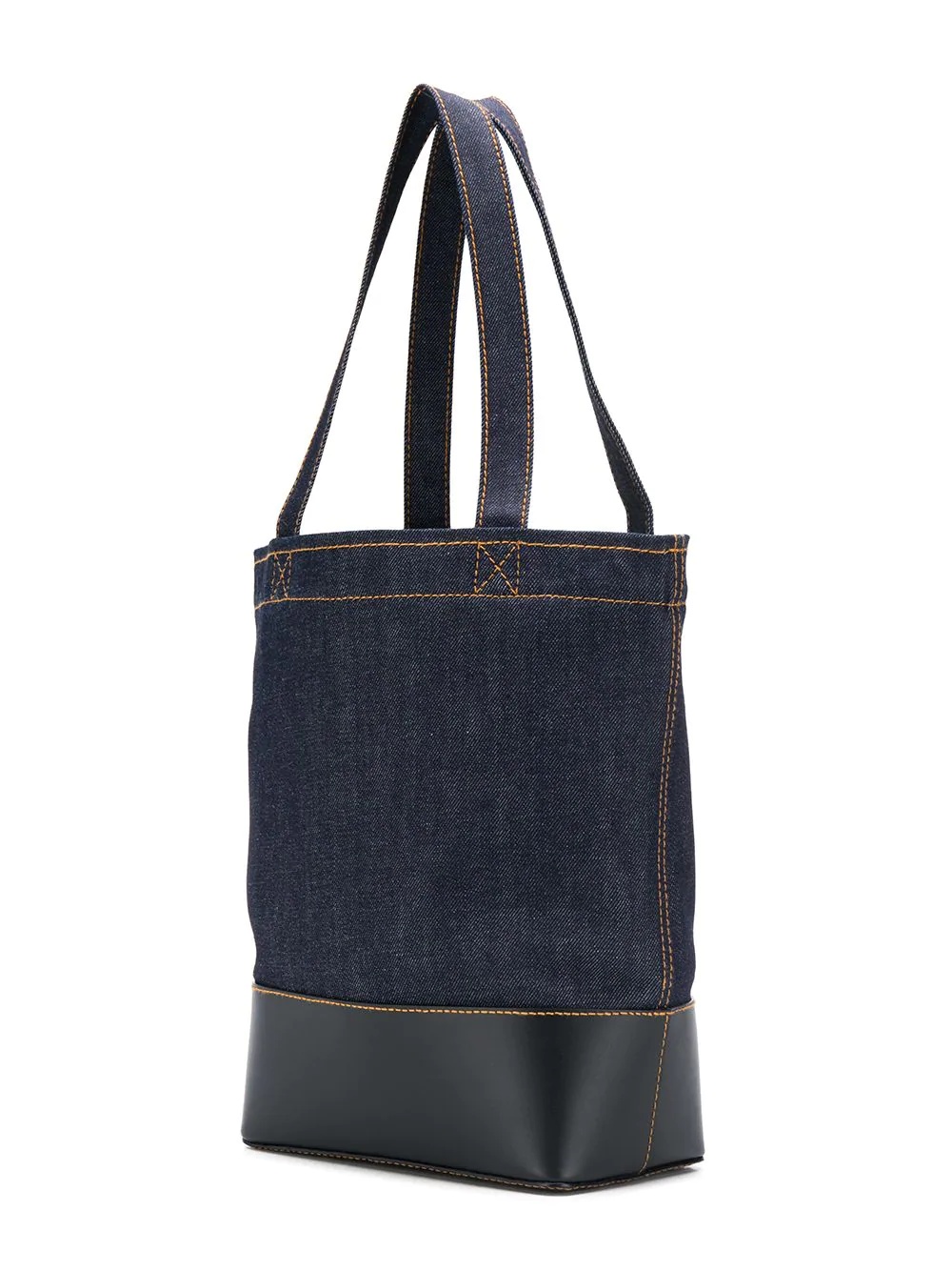 logo print denim tote - 3