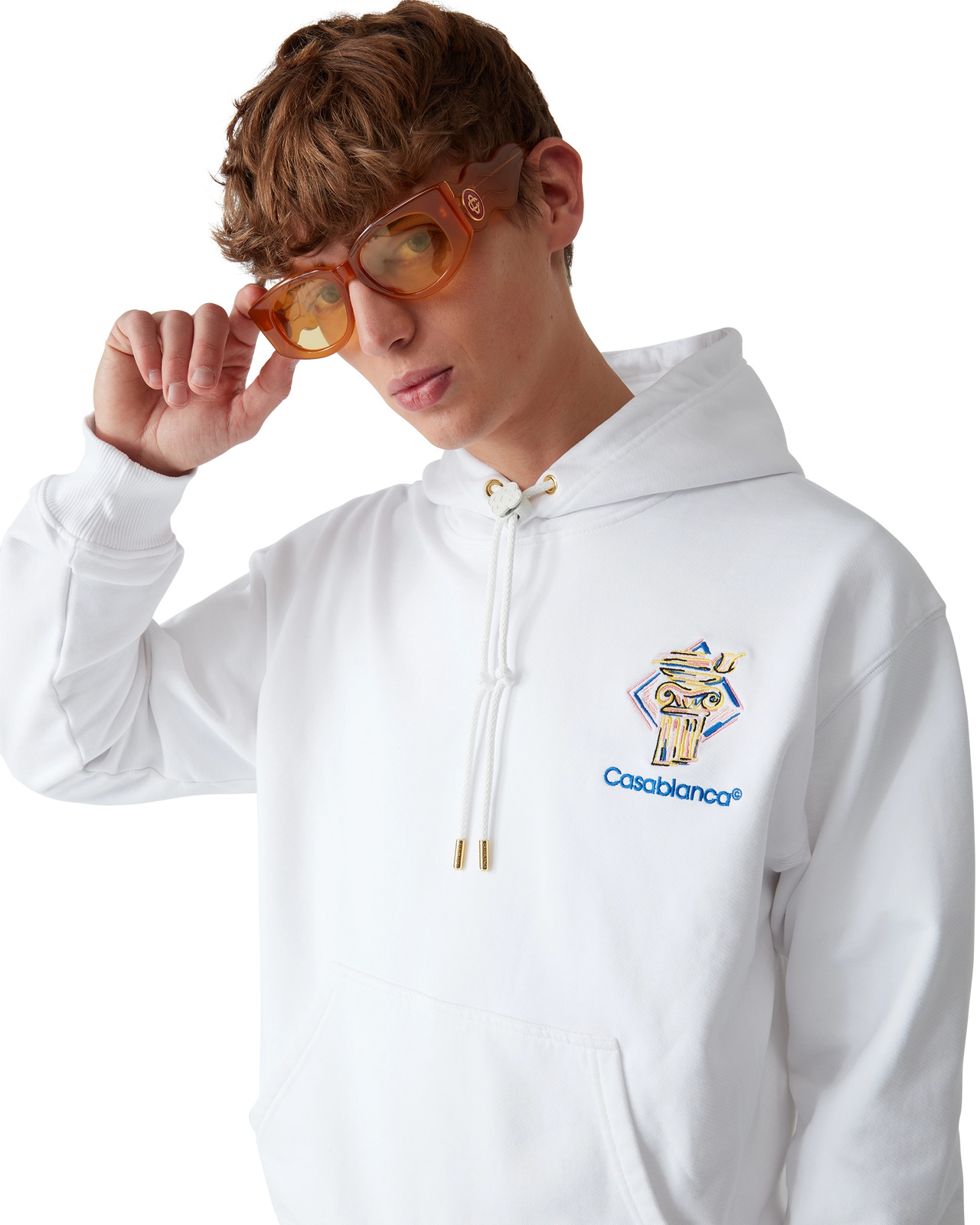 Diamond Column Hooded Sweatshirt | Casablanca Paris - 6