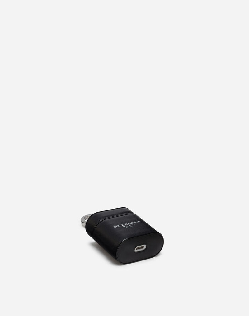 Calfskin airpods case with printed logo 4