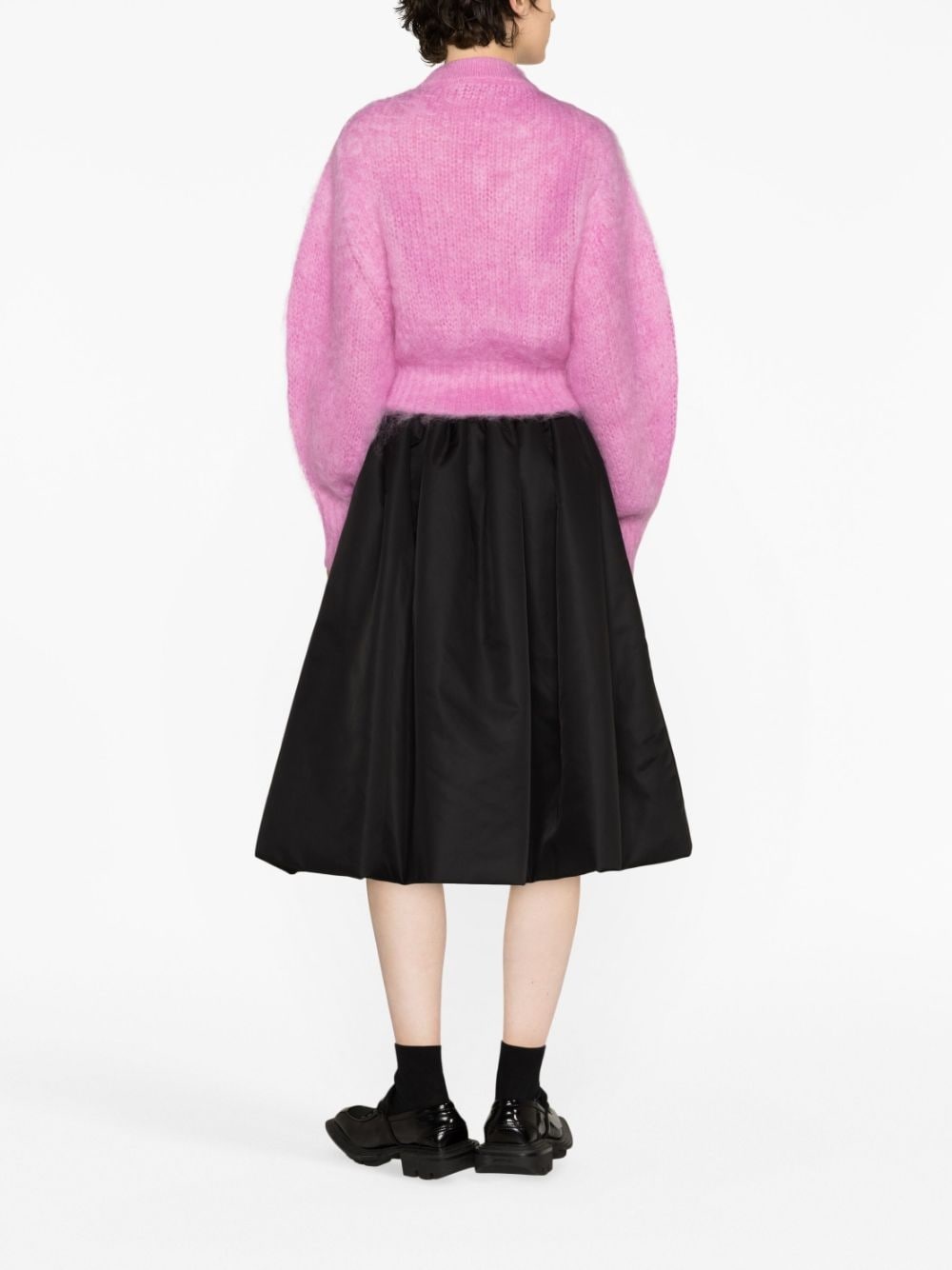 balloon-sleeve mohair-blend jumper - 4
