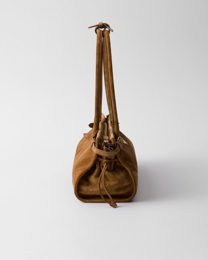 Prada Bonnie medium suede handbag 6