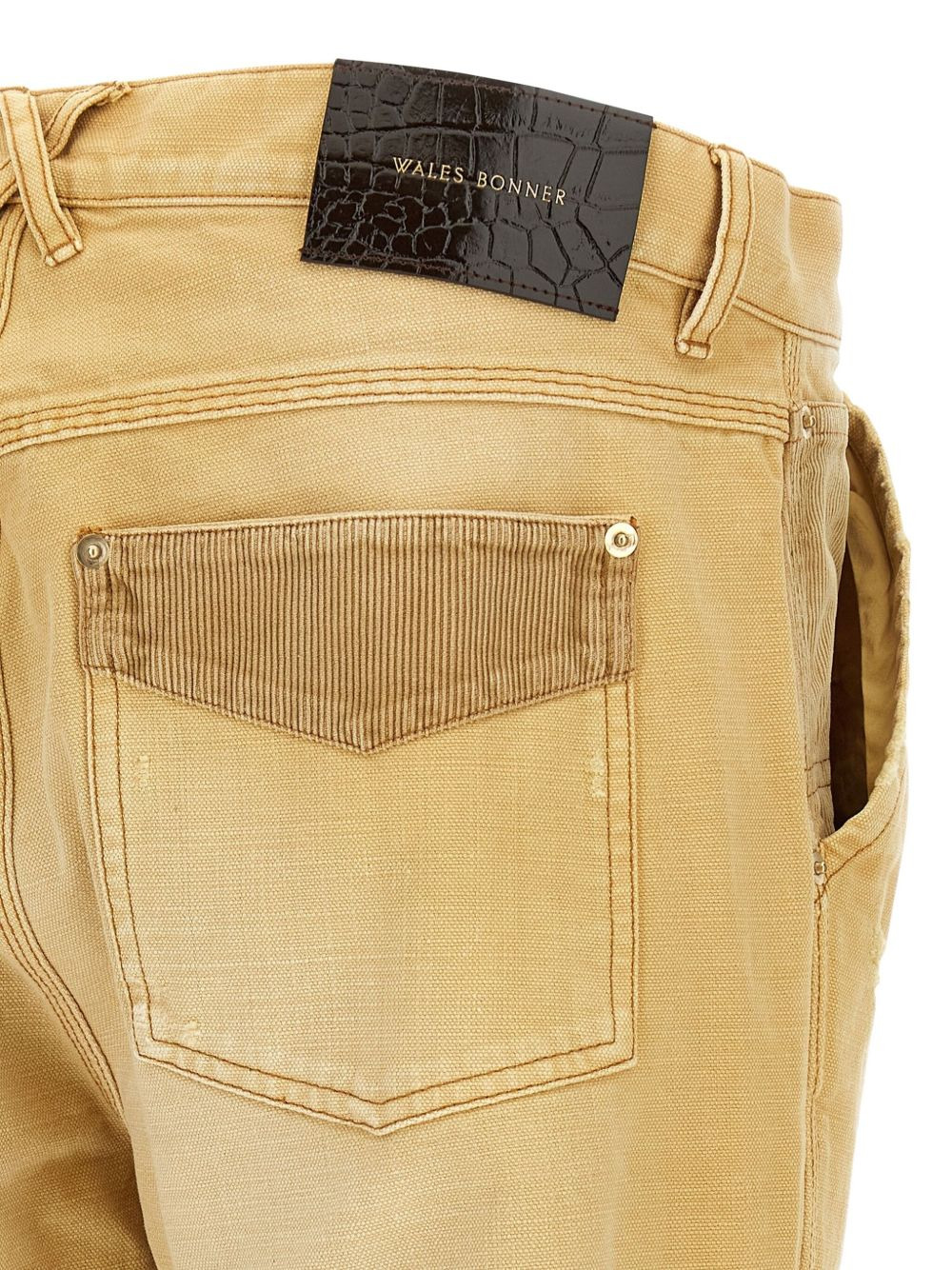 Sierra corduroy-panel canvas trousers - 4