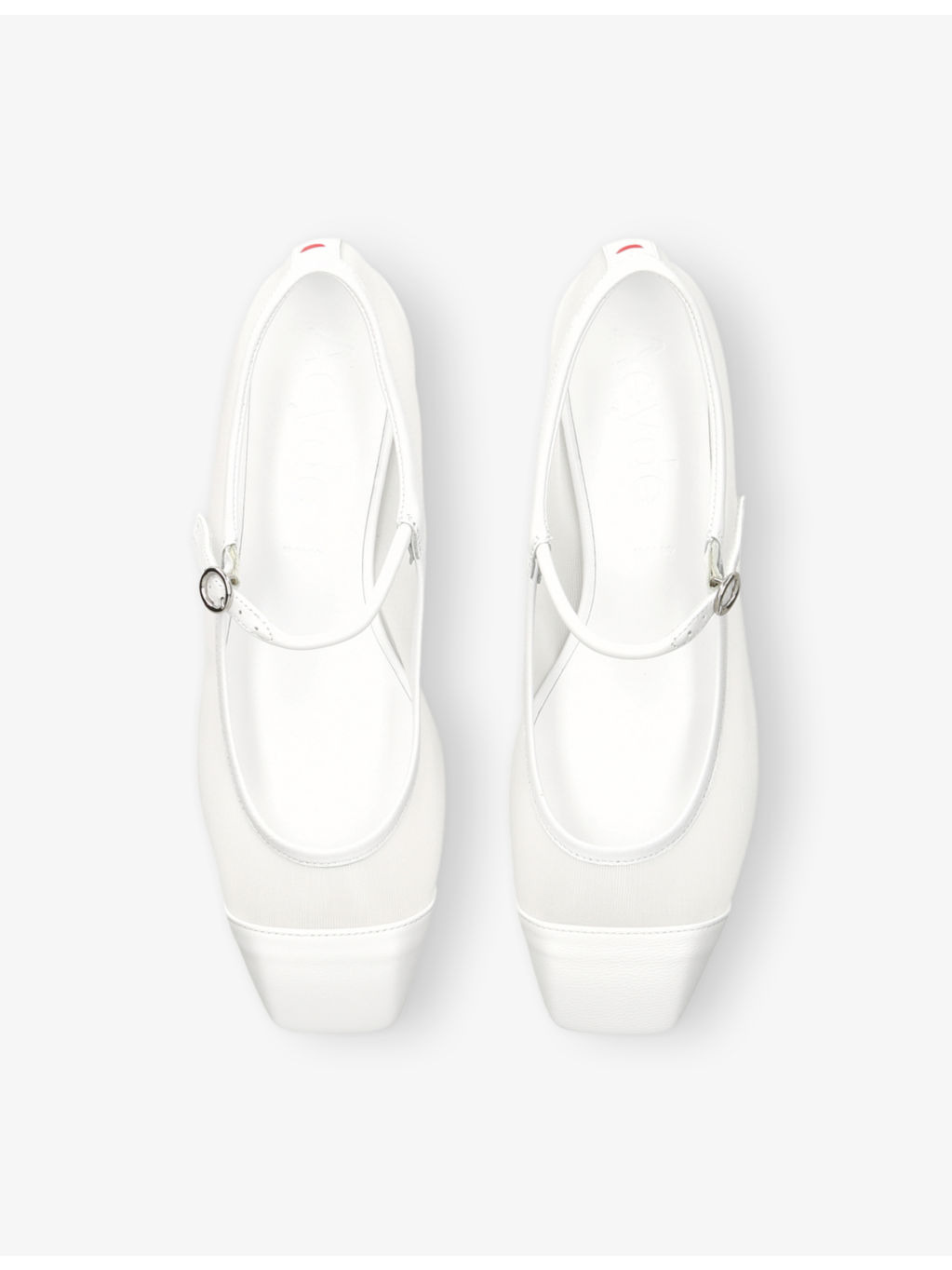 Uma Mesh and Leather Mary Jane Flats - 2