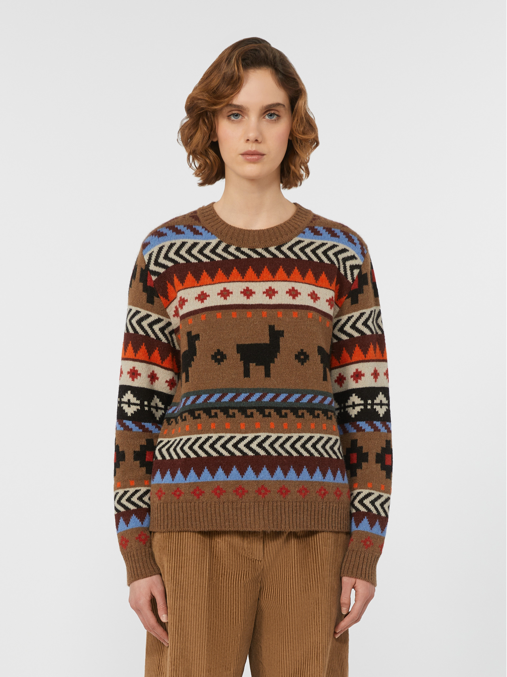 QUIRITE Wool and alpaca jacquard jumper - 3